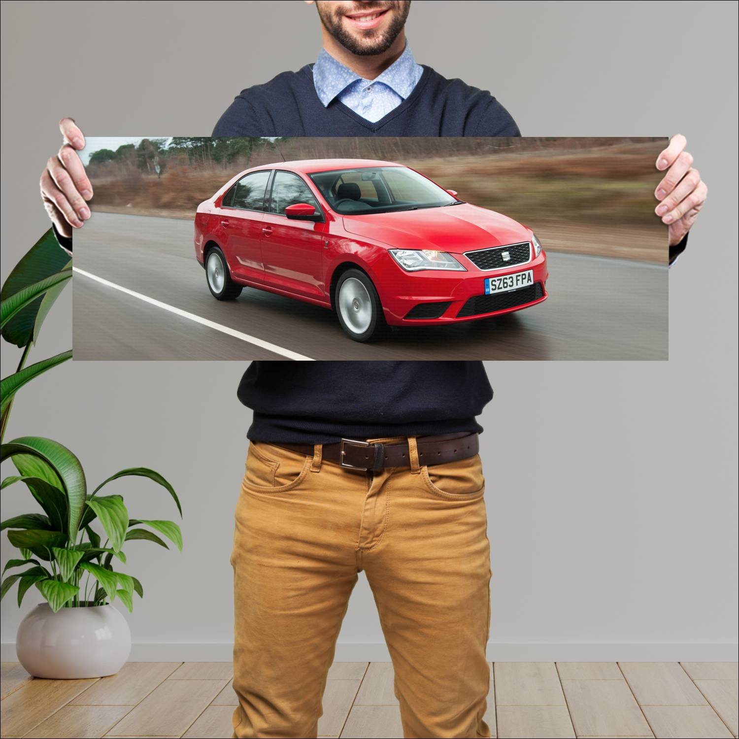 Cuadro grande 30x80cm 2012 seat toledo uk auto 205 Seat