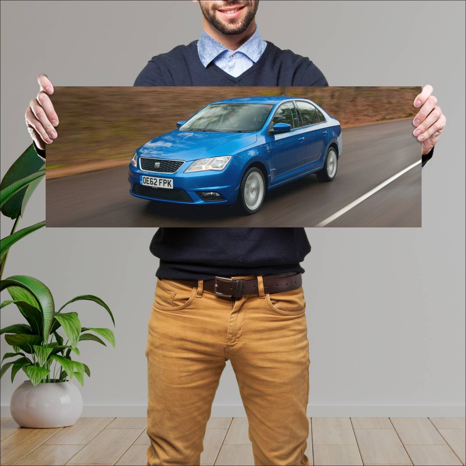 Cuadro grande 30x80cm 2012 seat toledo uk auto 206 Seat