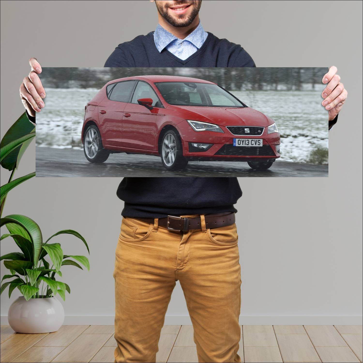 Cuadro grande 30x80cm 2013 seat leon fr uk auto 210 Seat