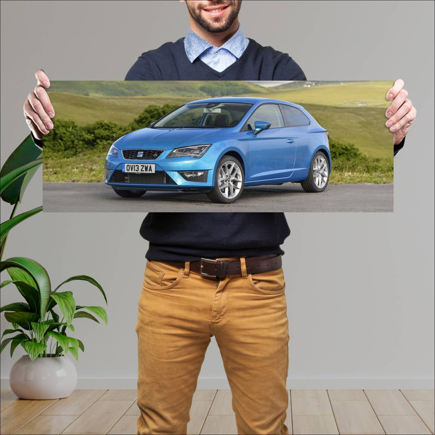 Cuadro grande 30x80cm 2013 seat leon sc fr uk Seat