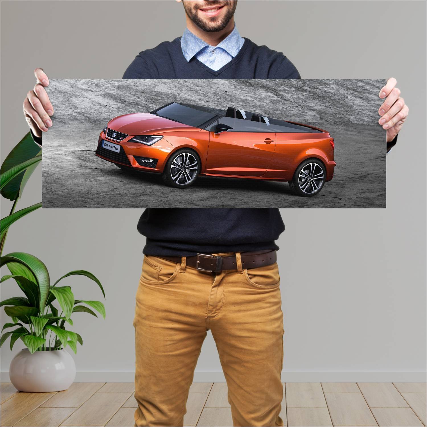 Cuadro grande 30x80cm 2014 seat ibiza cupster Seat