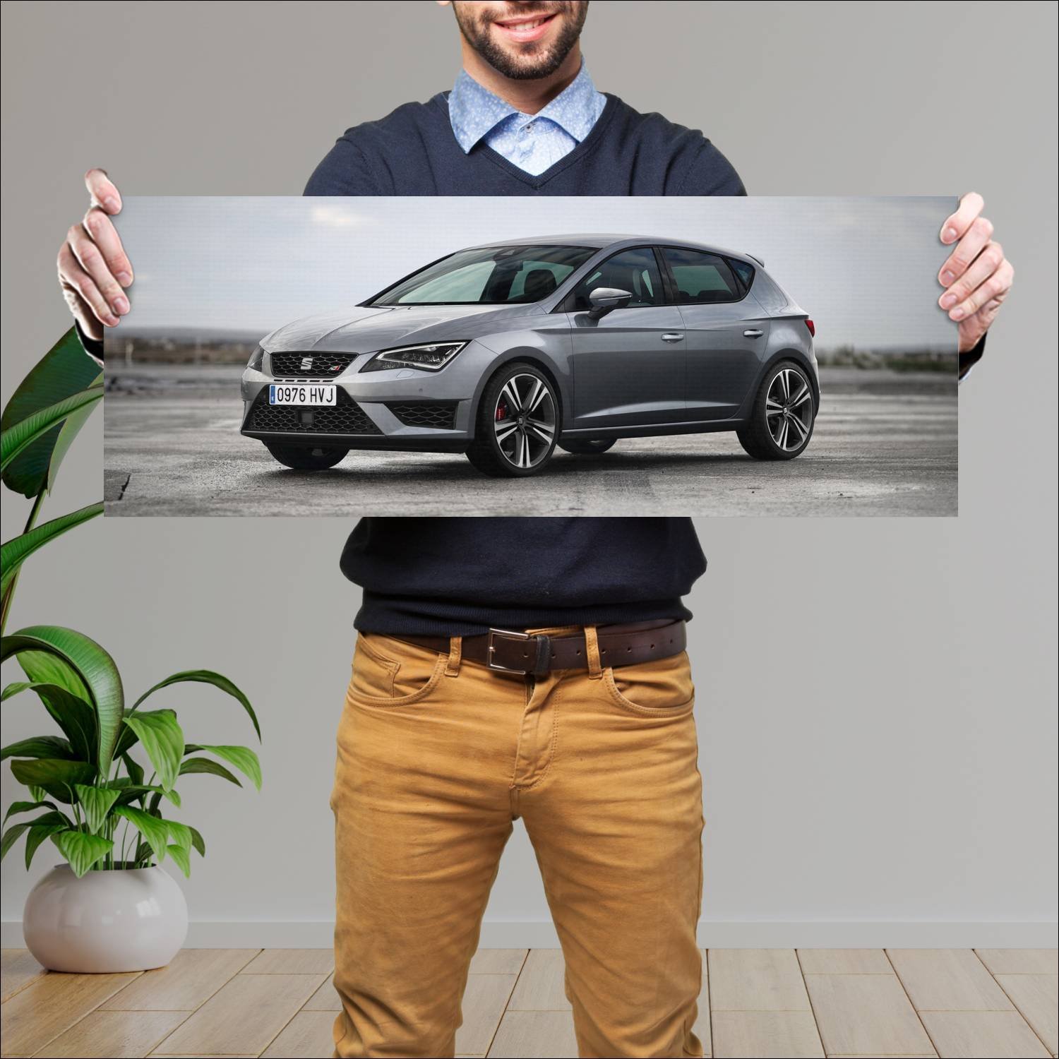 Cuadro grande 30x80cm 2014 seat leon cupra 280 318 231 Seat