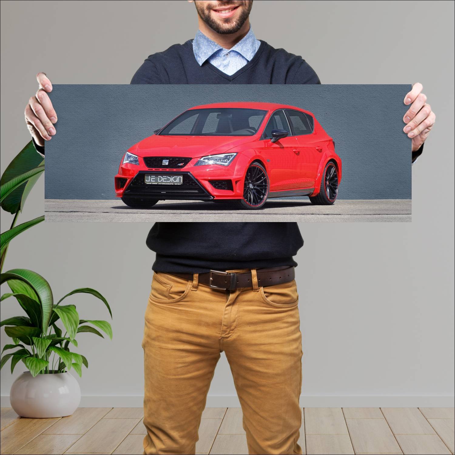 Cuadro grande 30x80cm 2014 seat leon cupra by je d 234 Seat