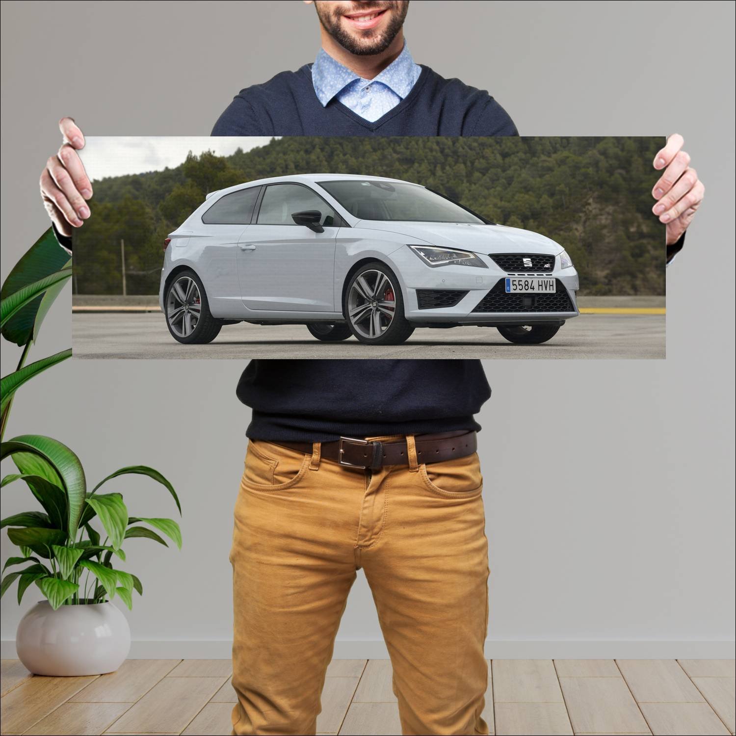 Cuadro grande 30x80cm 2014 seat leon sc cupra 280 236 Seat