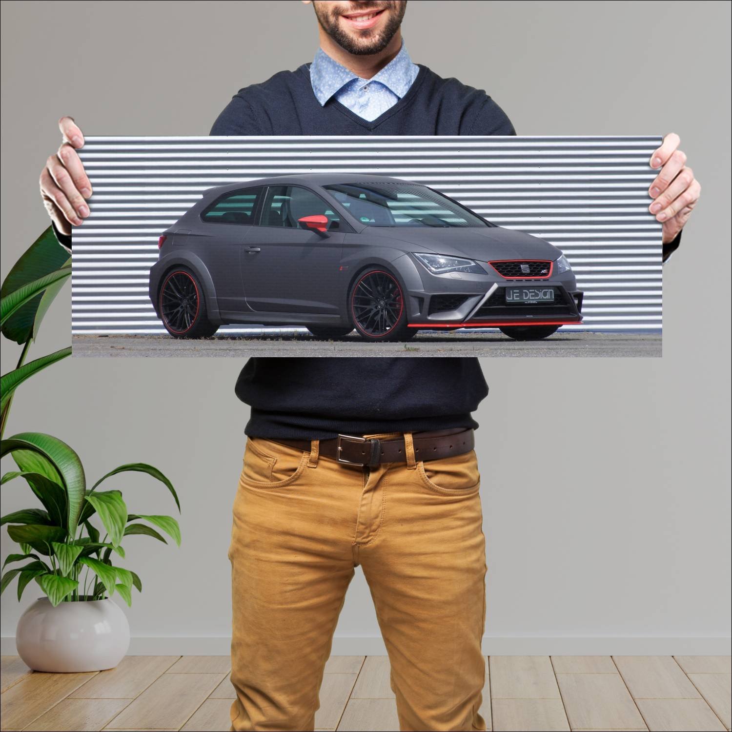 Cuadro grande 30x80cm 2014 seat leon sc cupra by j 238 Seat