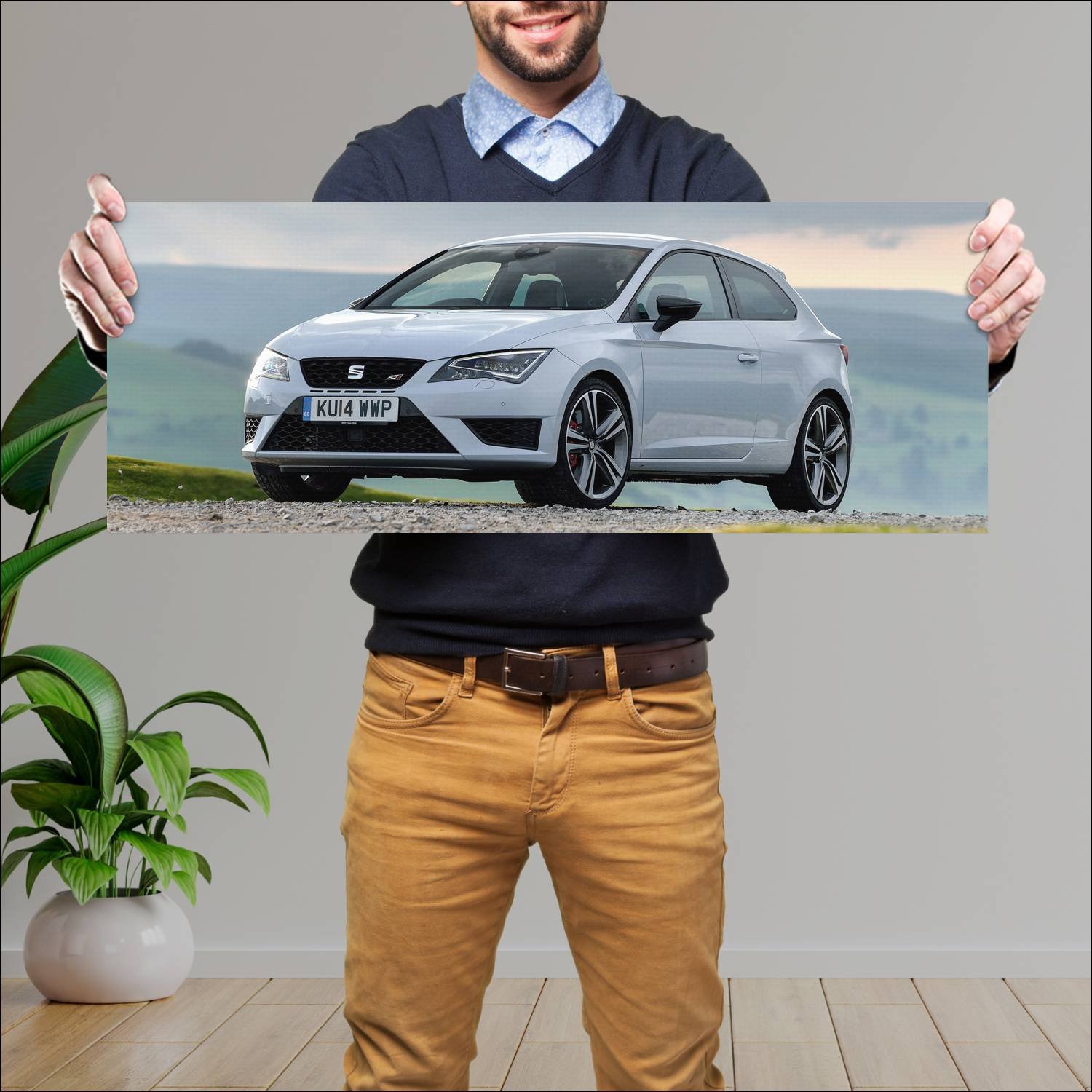 Cuadro grande 30x80cm 2014 seat leon sc cupra uk 3 240 Seat