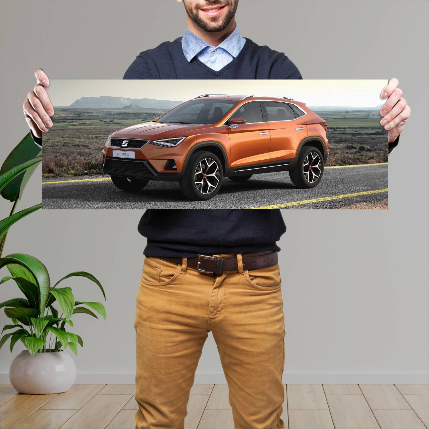 Cuadro grande 30x80cm 2015 seat 20v20 concept Seat