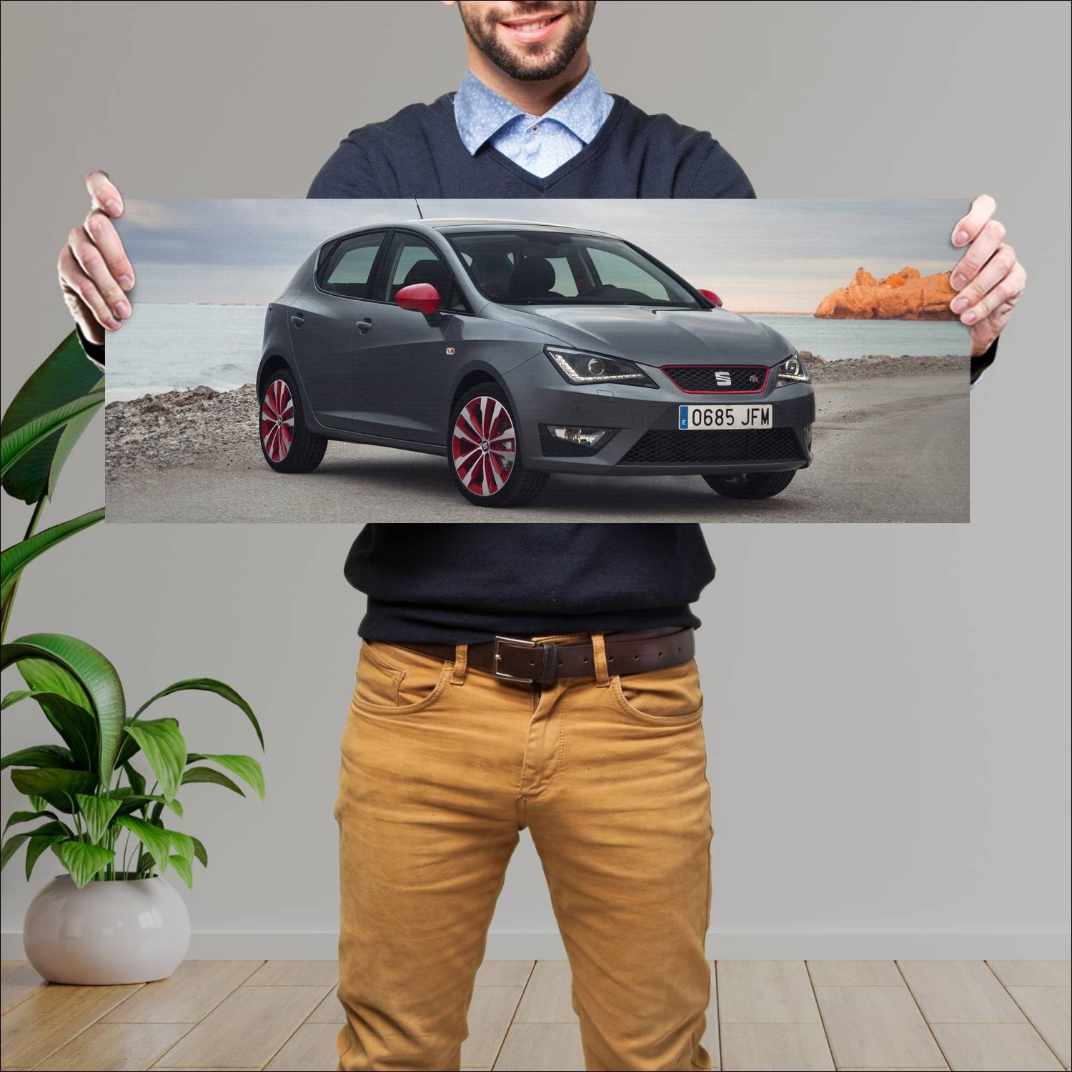 Cuadro grande 30x80cm 2015 seat ibiza fr auto 260 Seat