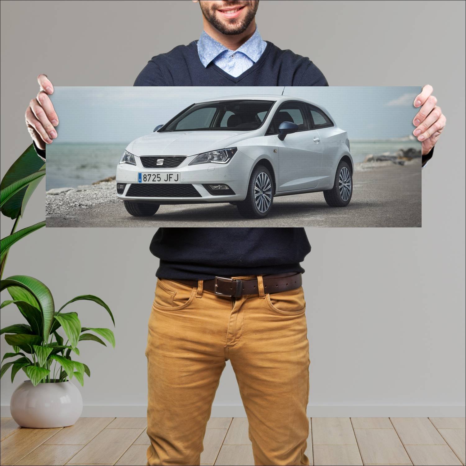 Cuadro grande 30x80cm 2015 seat ibiza sc connect 2 263 Seat