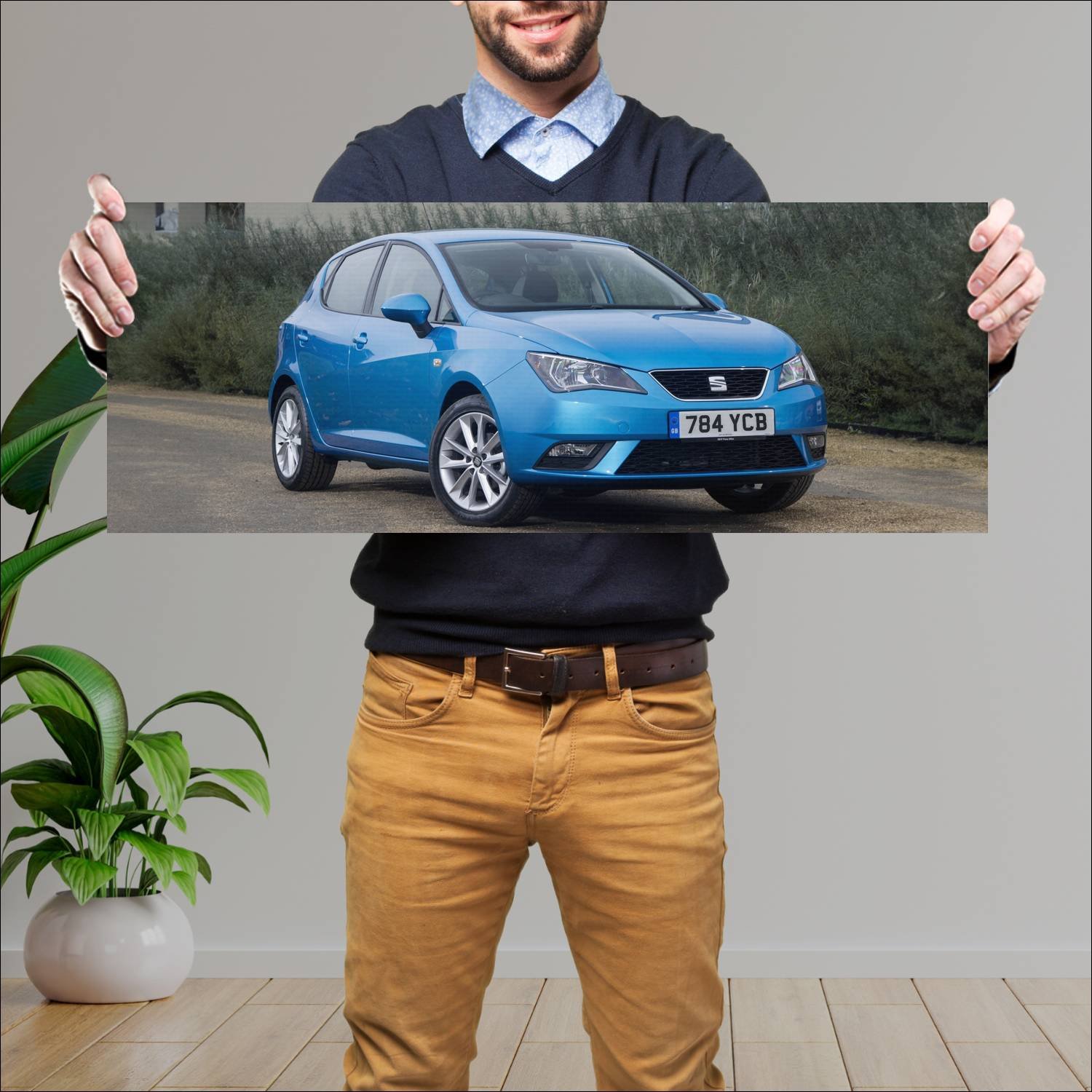 Cuadro grande 30x80cm 2015 seat ibiza uk auto 268 Seat