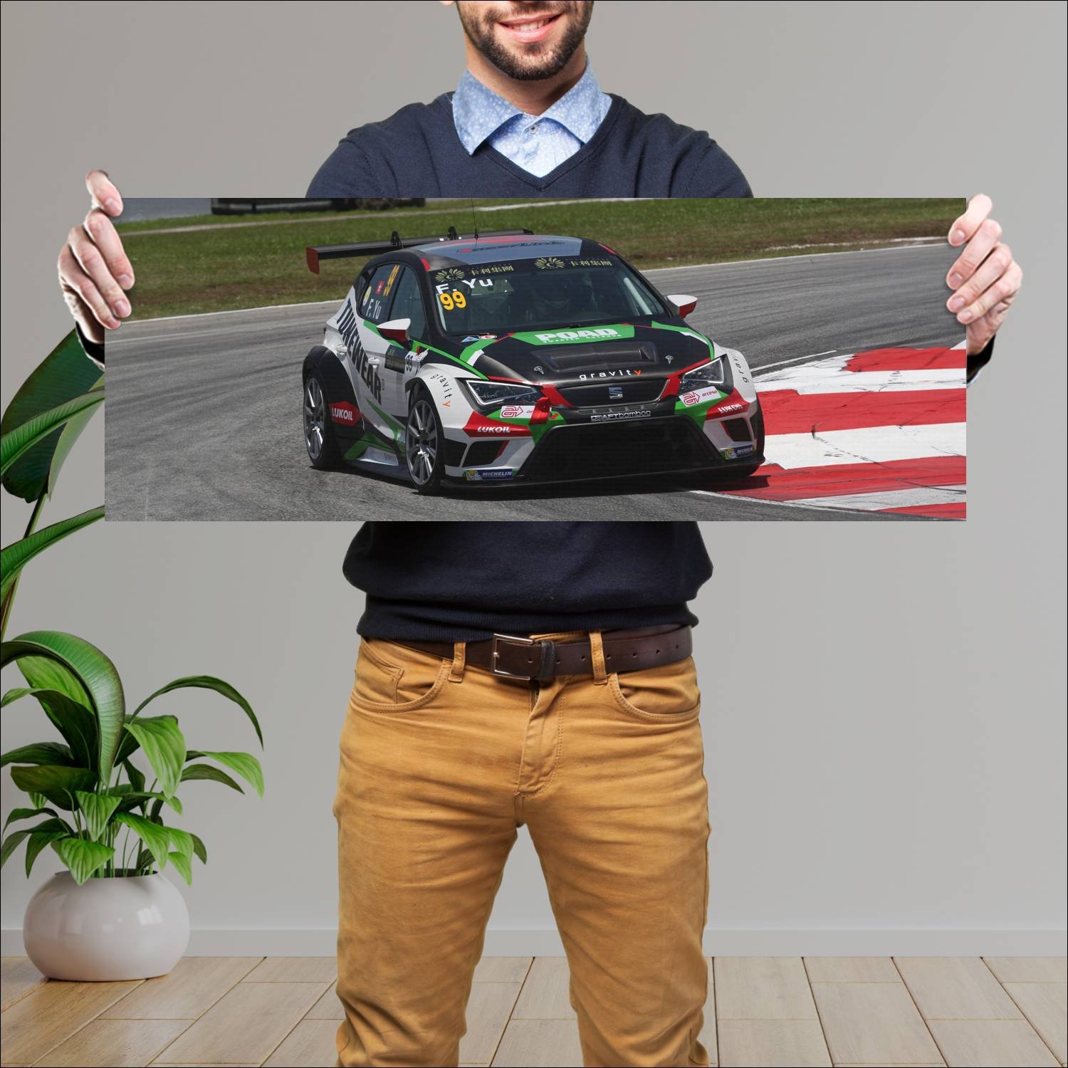 Cuadro grande 30x80cm 2015 seat leon cup racer 364 274 Seat