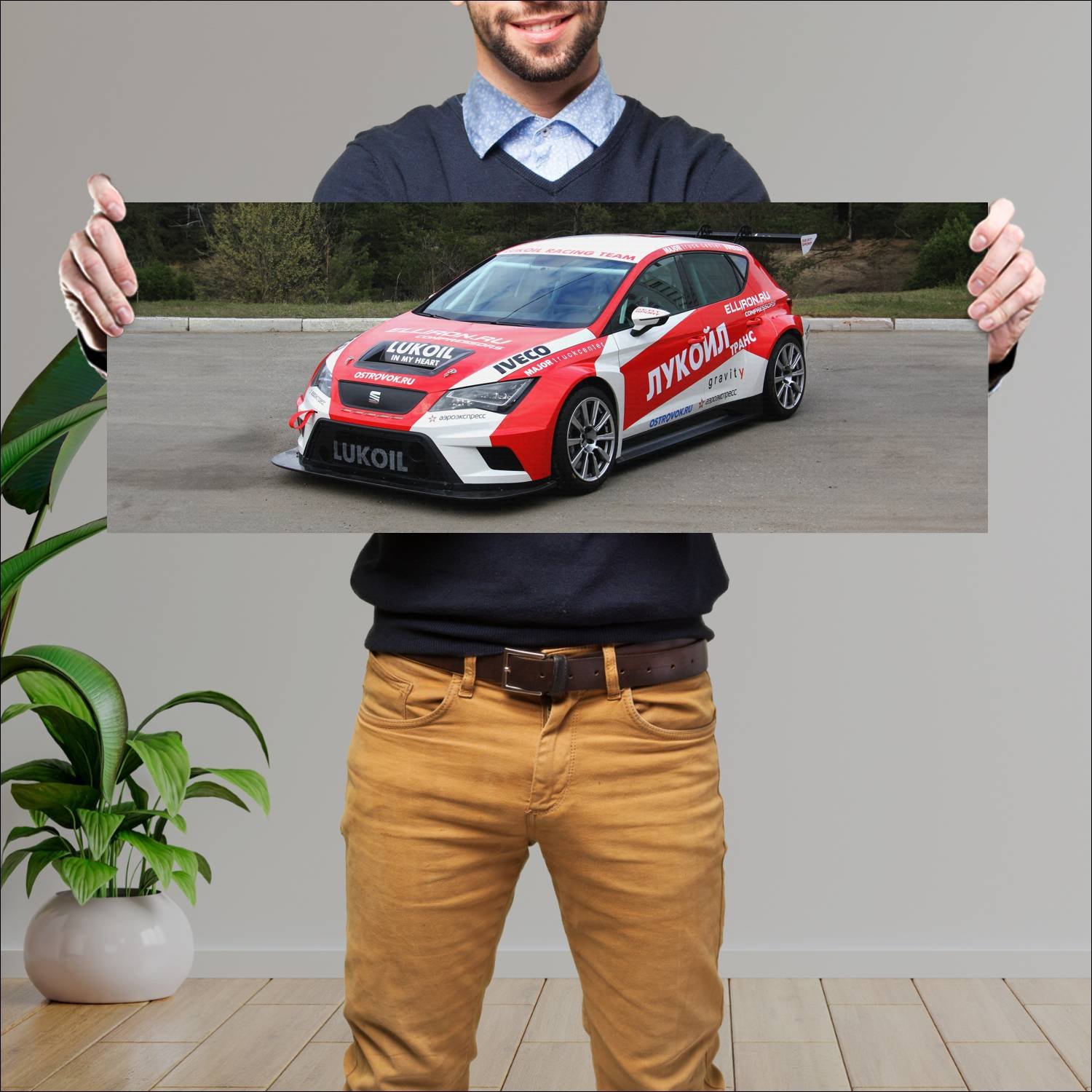 Cuadro grande 30x80cm 2015 seat leon cup racer 564 275 Seat