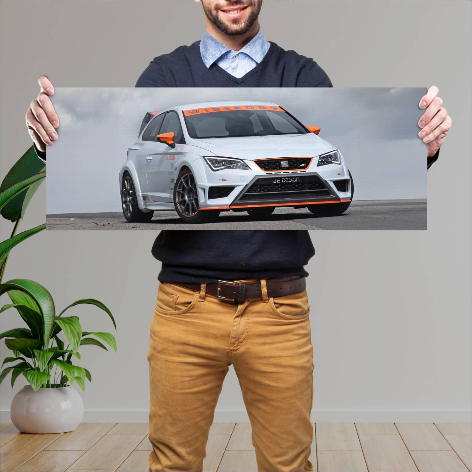 Cuadro grande 30x80cm 2015 seat leon sc cupra 280 279 Seat
