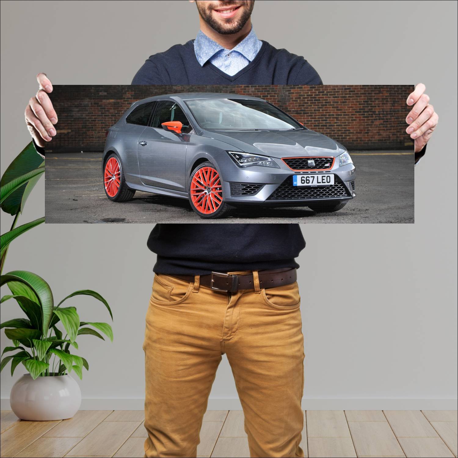 Cuadro grande 30x80cm 2015 seat leon sc cupra 280 280 Seat