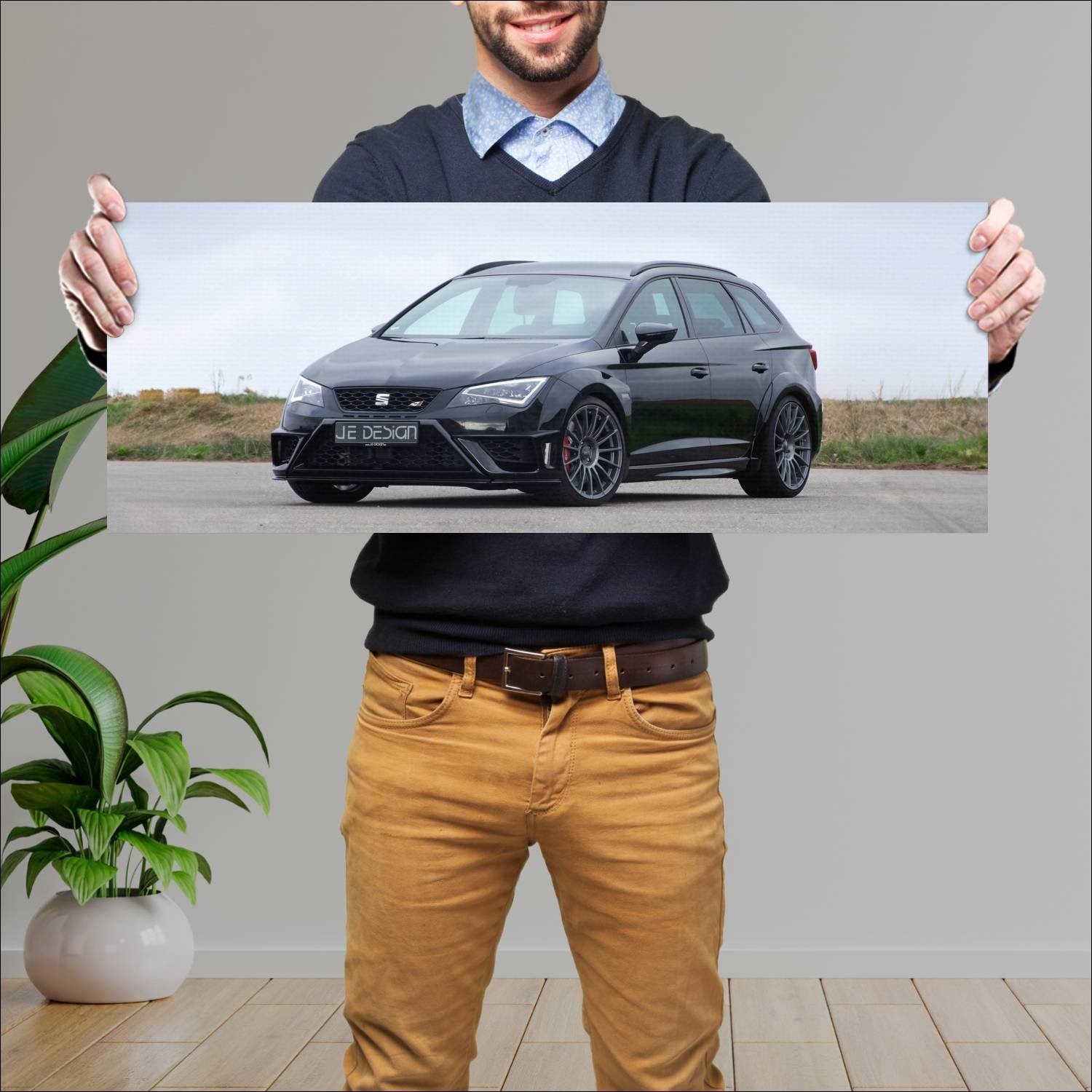 Cuadro grande 30x80cm 2015 seat leon st widebody b 287 Seat