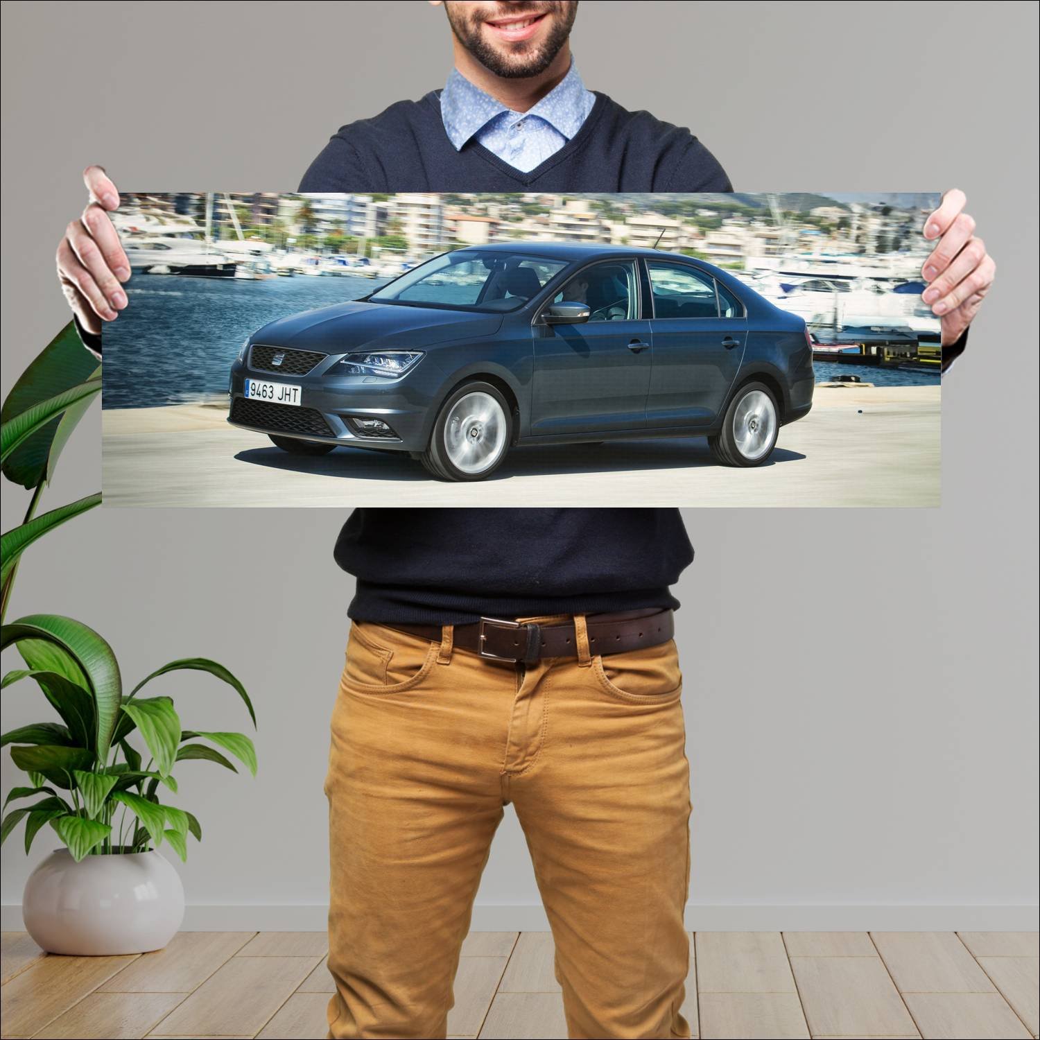 Cuadro grande 30x80cm 2015 seat toledo auto 291 Seat