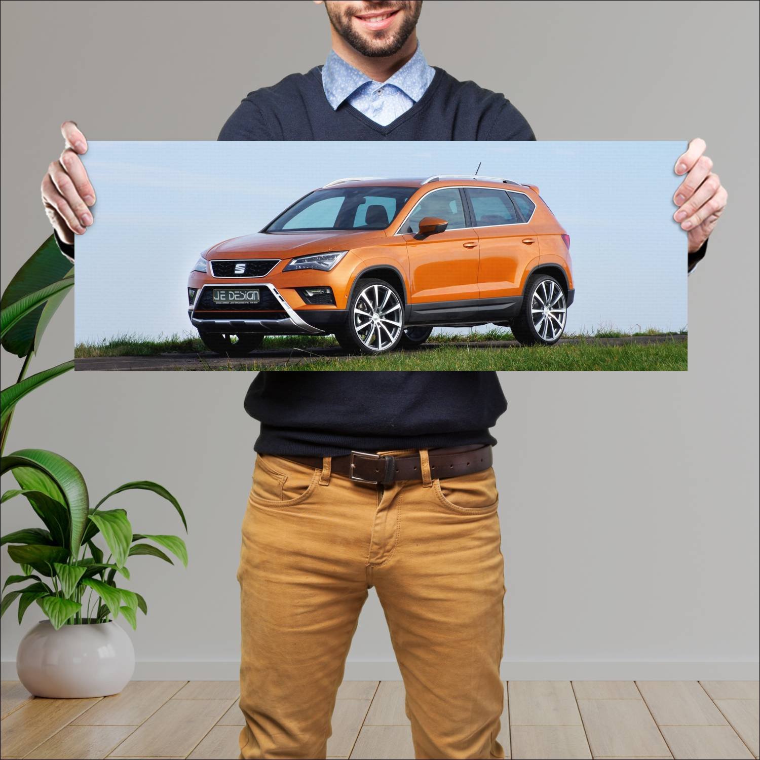 Cuadro grande 30x80cm 2016 seat ateca by je design 296 Seat