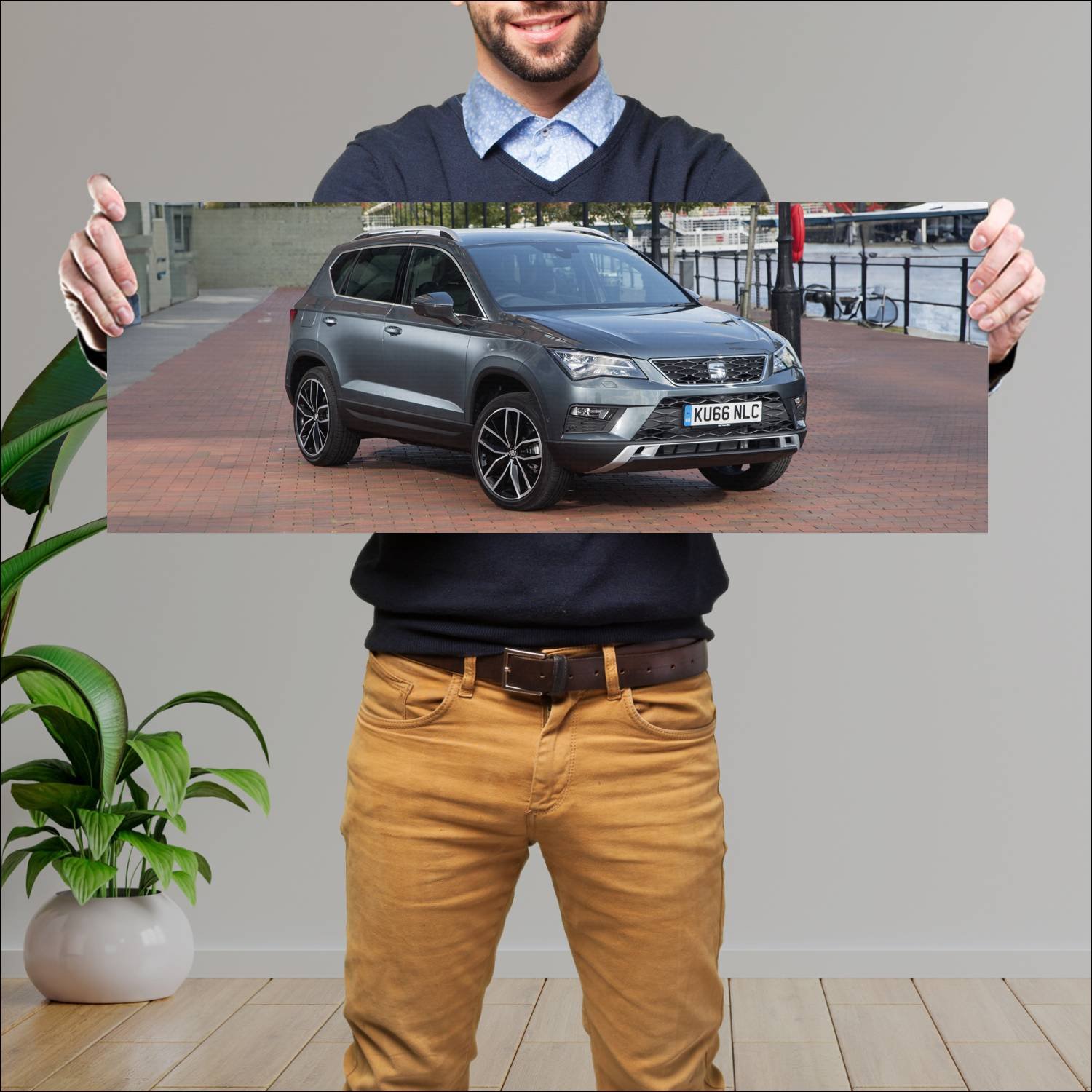 Cuadro grande 30x80cm 2016 seat ateca uk auto 297 Seat
