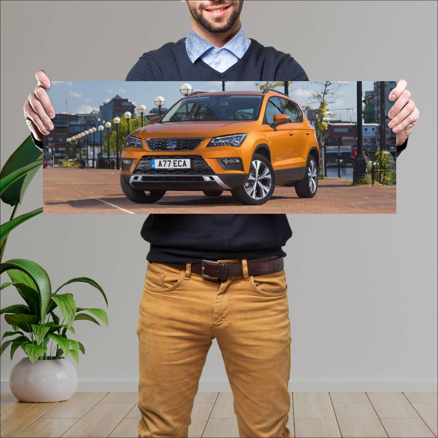 Cuadro grande 30x80cm 2016 seat ateca uk auto 298 Seat