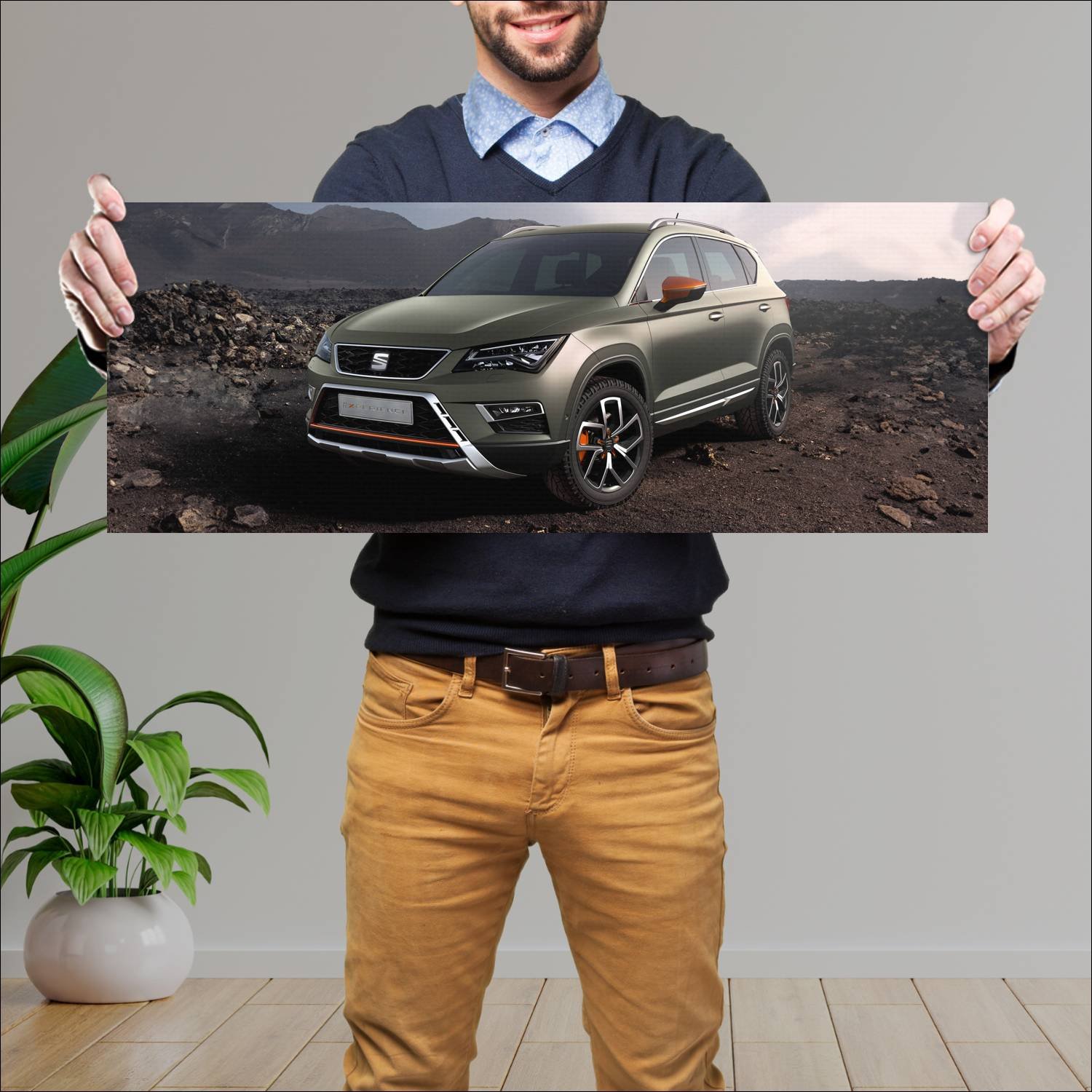 Cuadro grande 30x80cm 2016 seat ateca x perience c 300 Seat