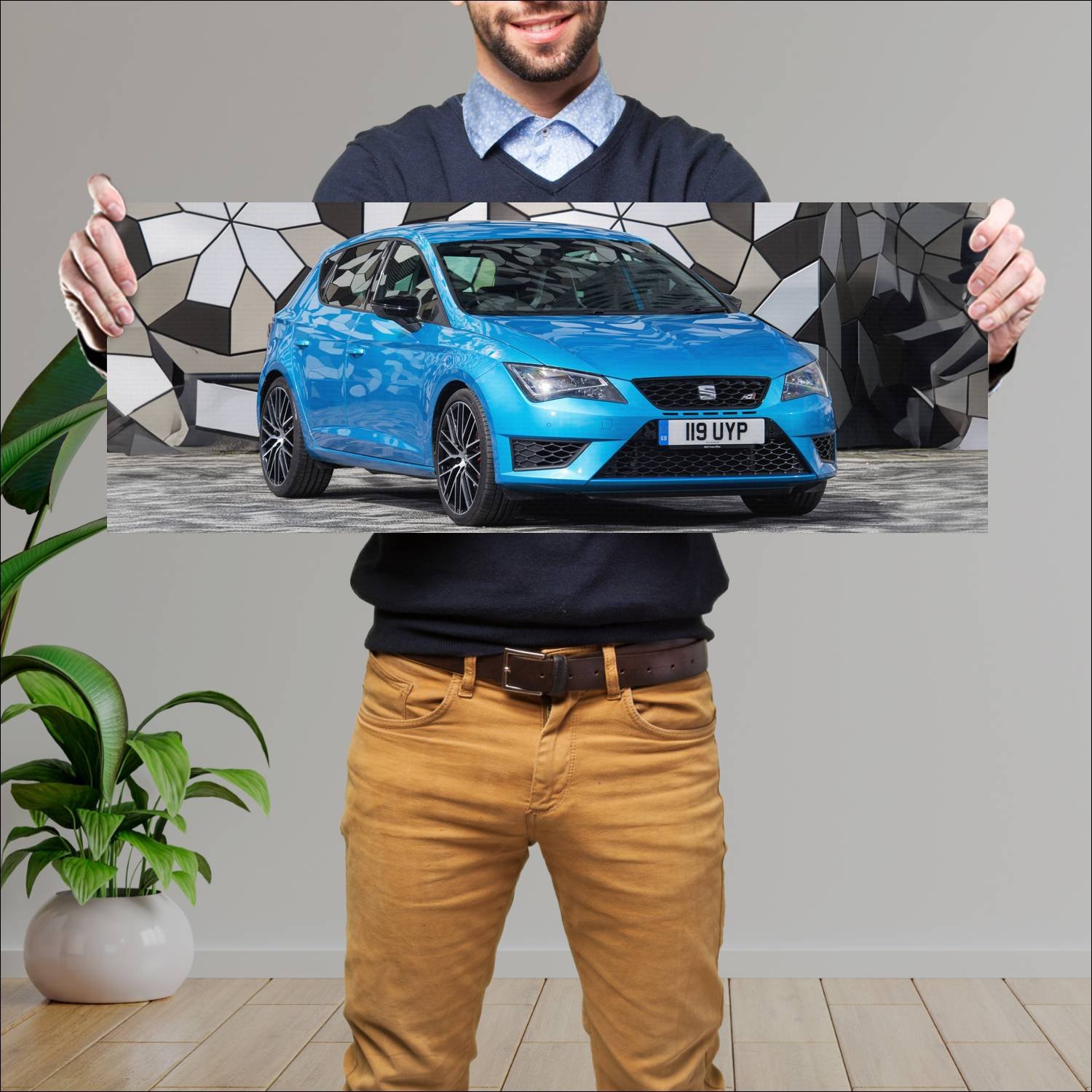 Cuadro grande 30x80cm 2016 seat leon cupra 290 uk 303 Seat