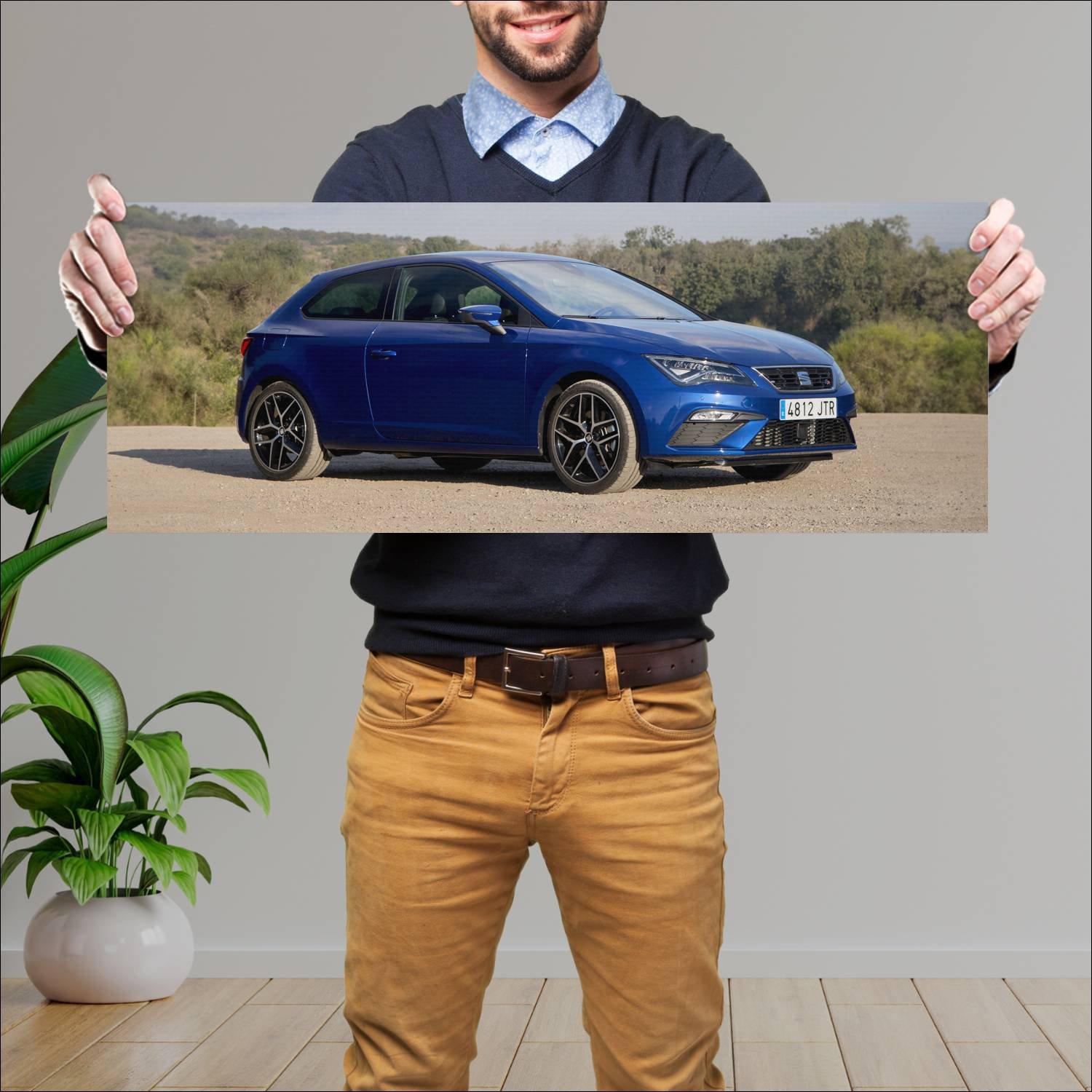 Cuadro grande 30x80cm 2016 seat leon sc fr auto 306 Seat