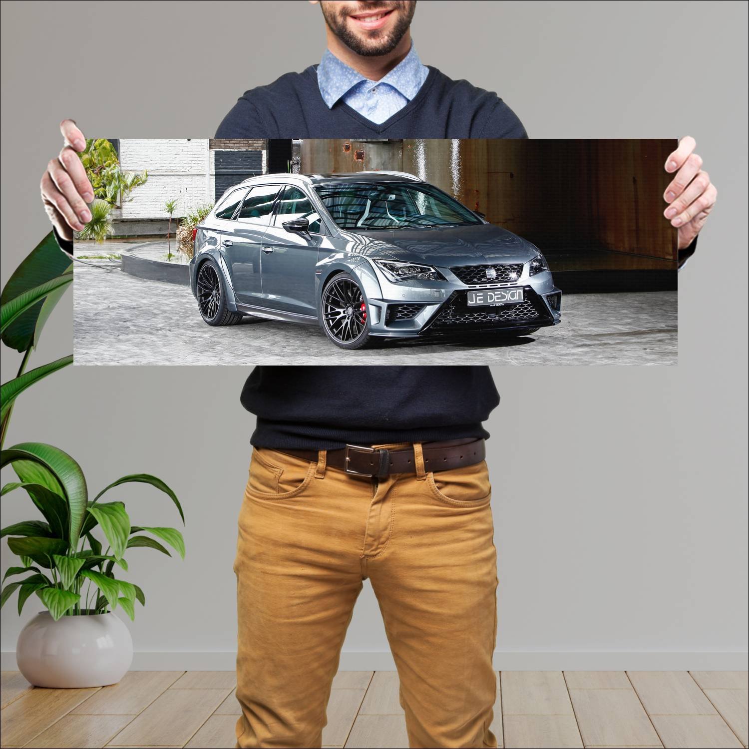 Cuadro grande 30x80cm 2016 seat leon st cupra 290 309 Seat