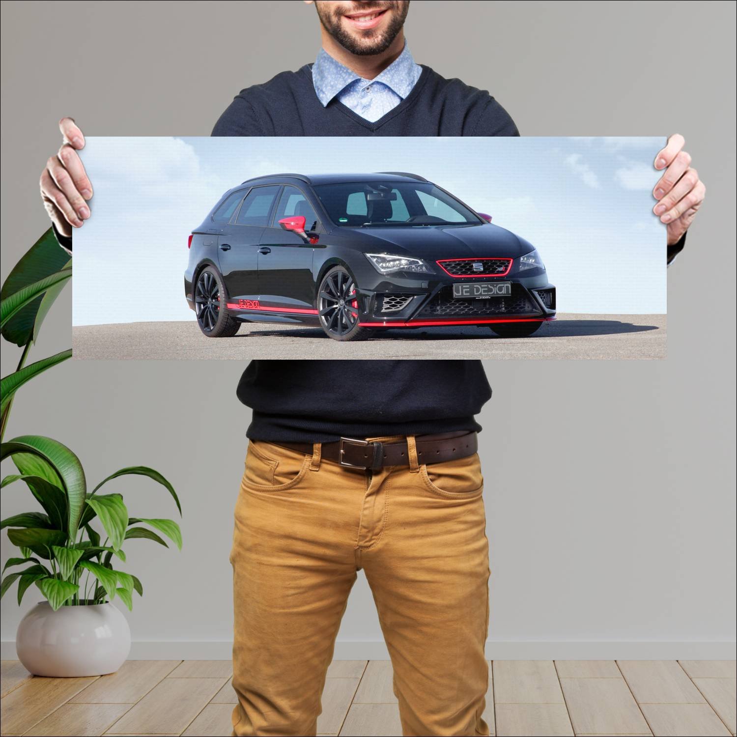 Cuadro grande 30x80cm 2016 seat leon st street rac 310 Seat