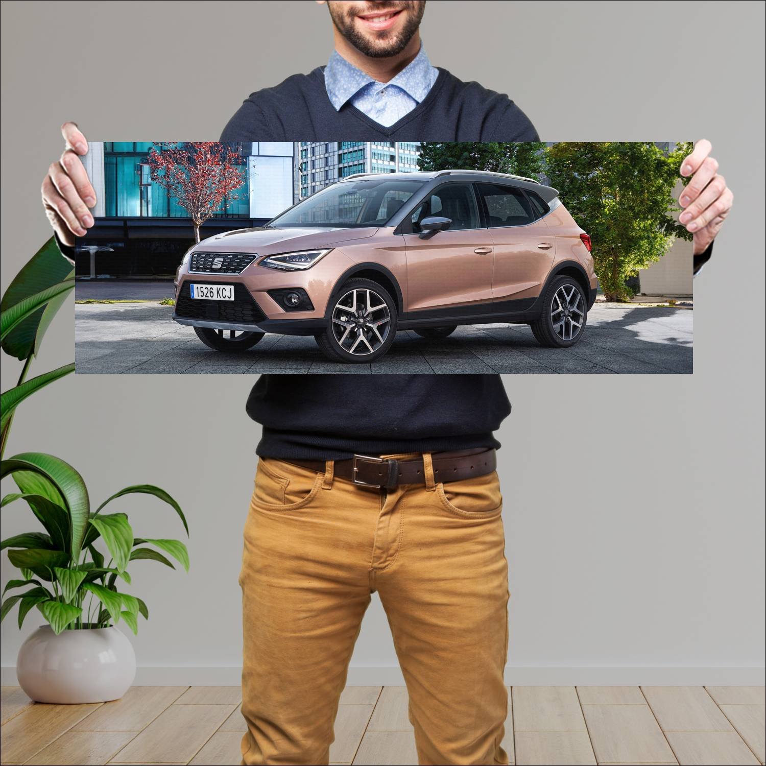 Cuadro grande 30x80cm 2017 seat arona auto 317 Seat
