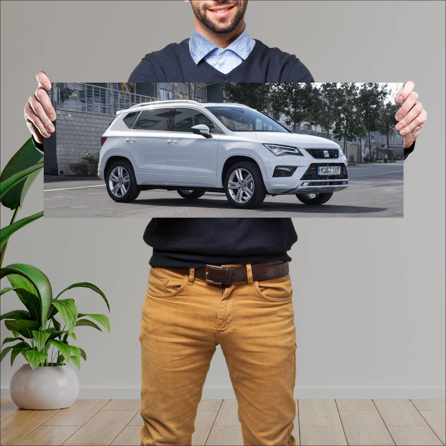 Cuadro grande 30x80cm 2017 seat ateca fr uk auto 322 Seat