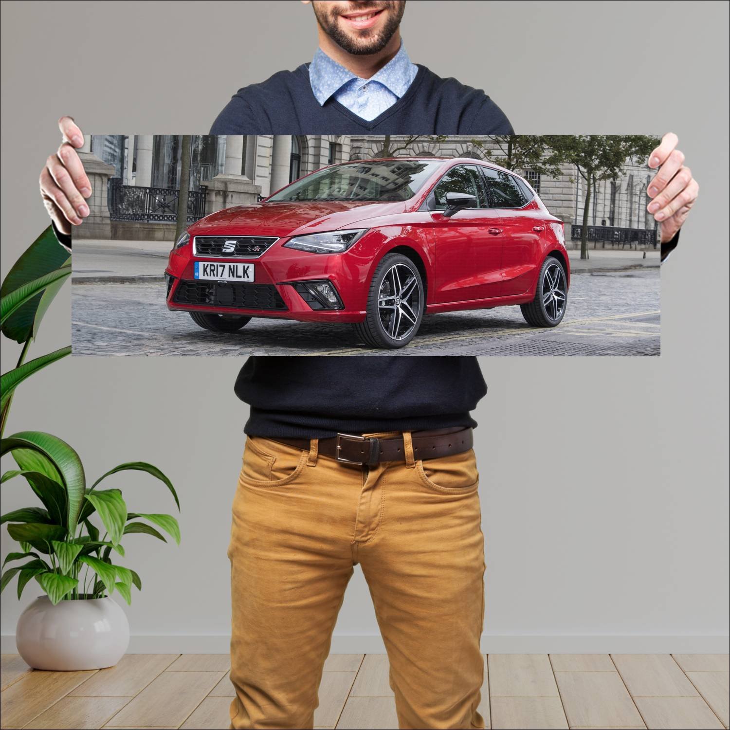 Cuadro grande 30x80cm 2017 seat ibiza fr uk auto 327 Seat