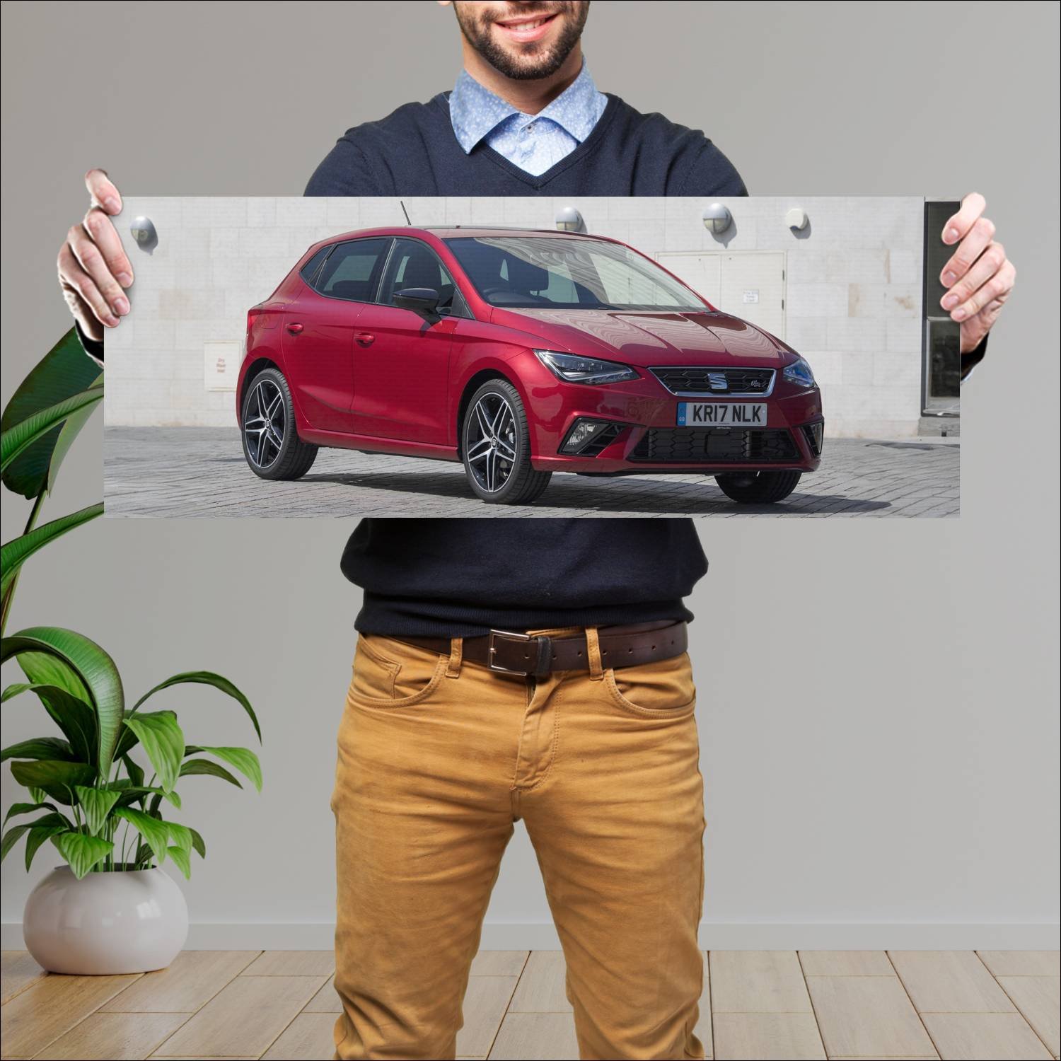Cuadro grande 30x80cm 2017 seat ibiza fr uk auto 328 Seat