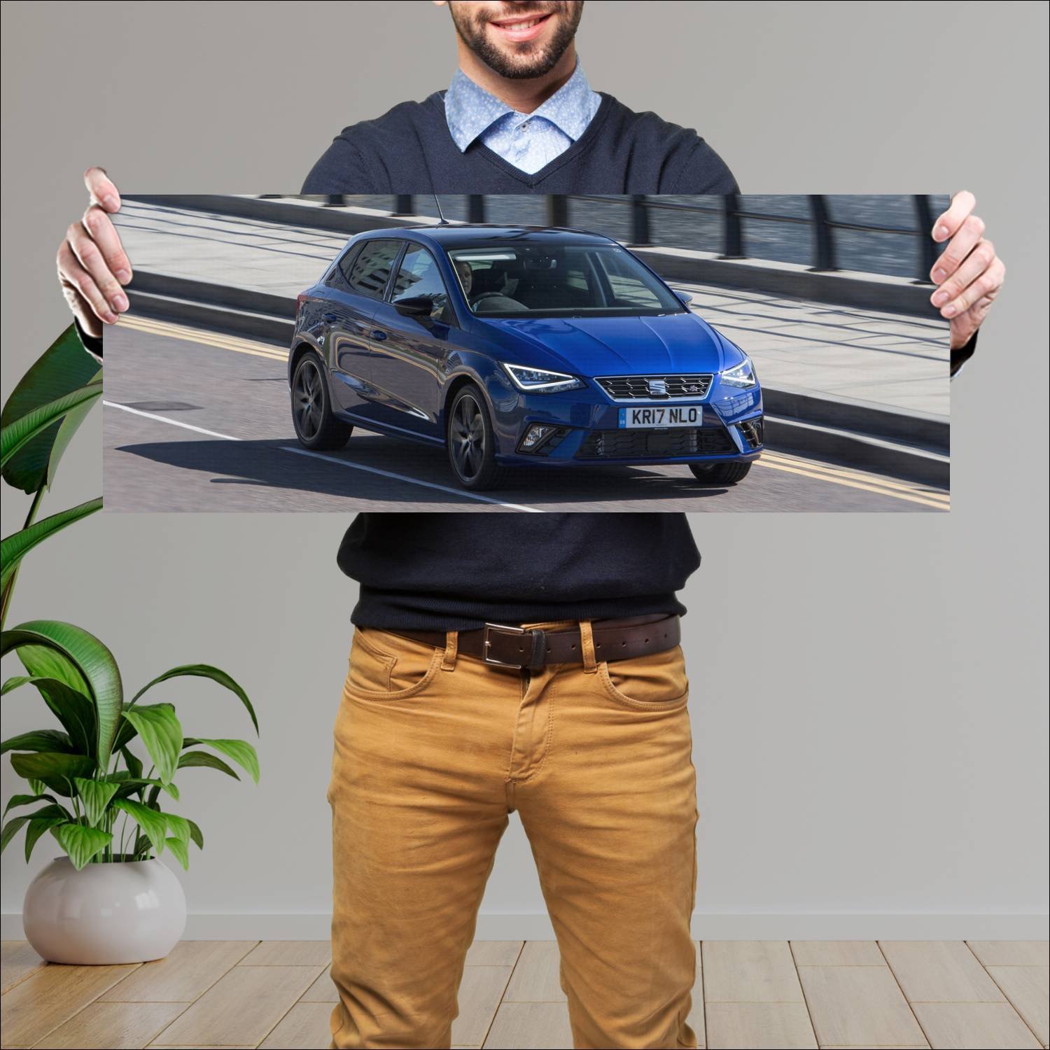 Cuadro grande 30x80cm 2017 seat ibiza fr uk auto 329 Seat