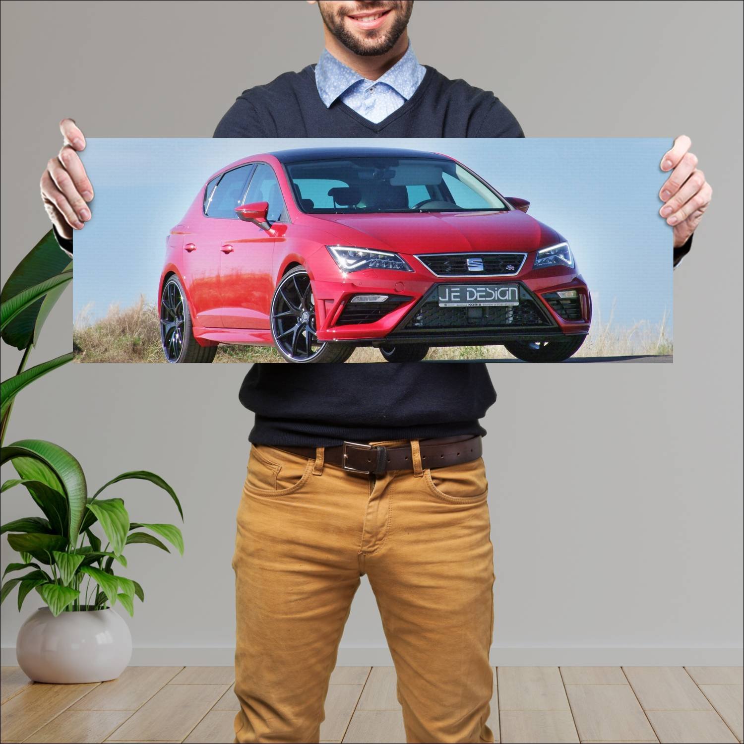 Cuadro grande 30x80cm 2017 seat leon fr street rac 338 Seat