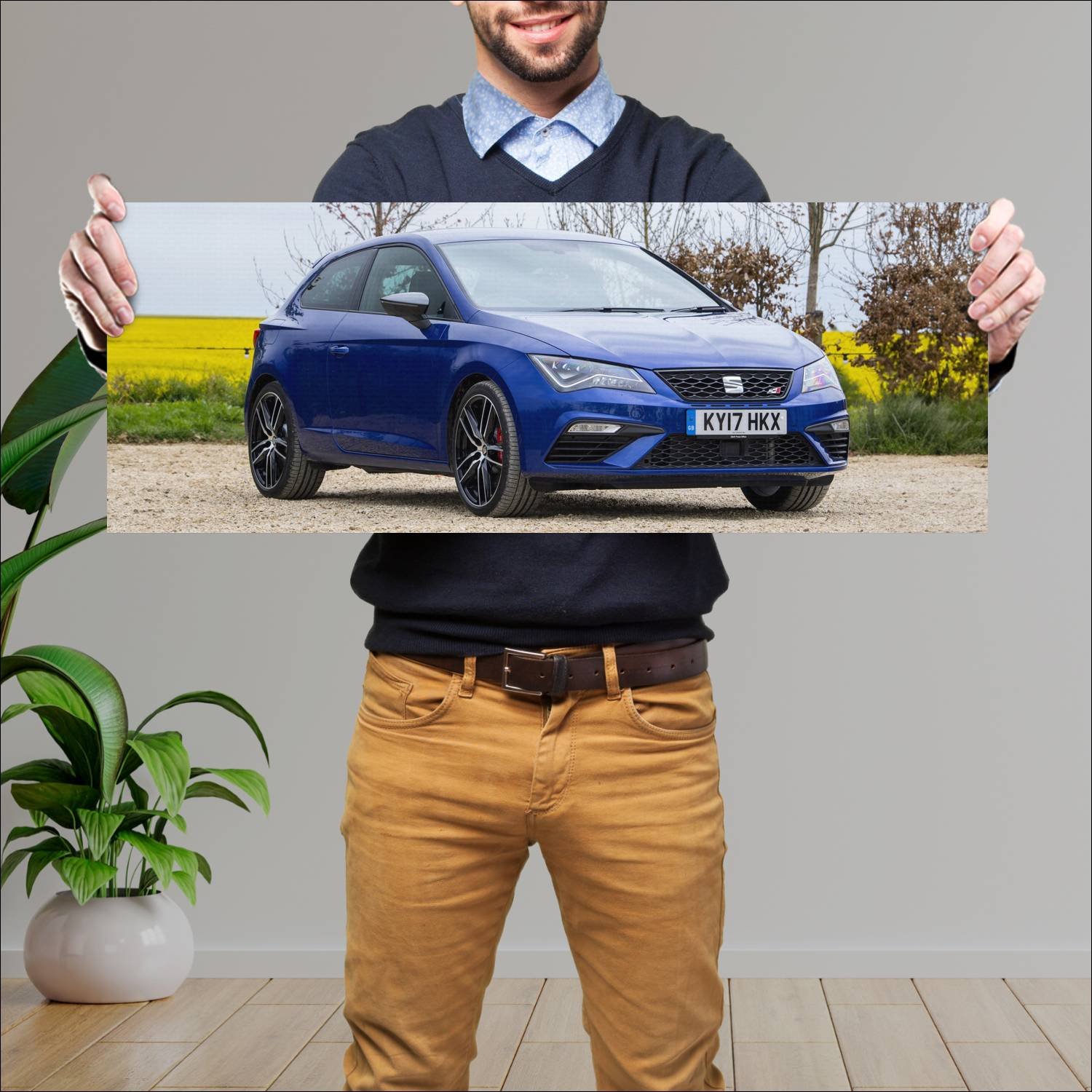 Cuadro grande 30x80cm 2017 seat leon sc cupra 300 340 Seat