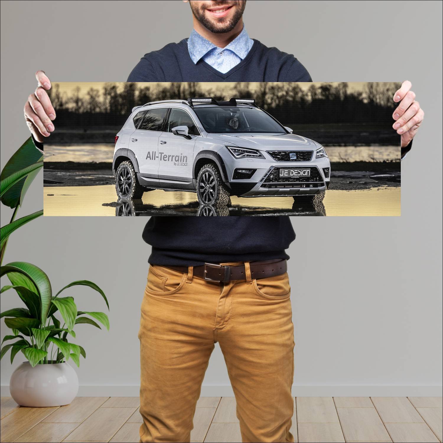 Cuadro grande 30x80cm 2018 seat ateca all terrain 357 Seat