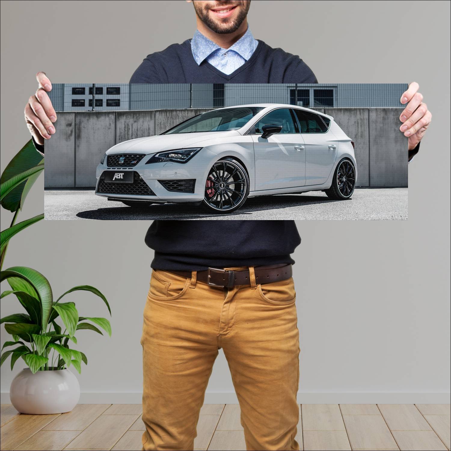 Cuadro grande 30x80cm 2018 seat leon cupra 300 car 358 Seat