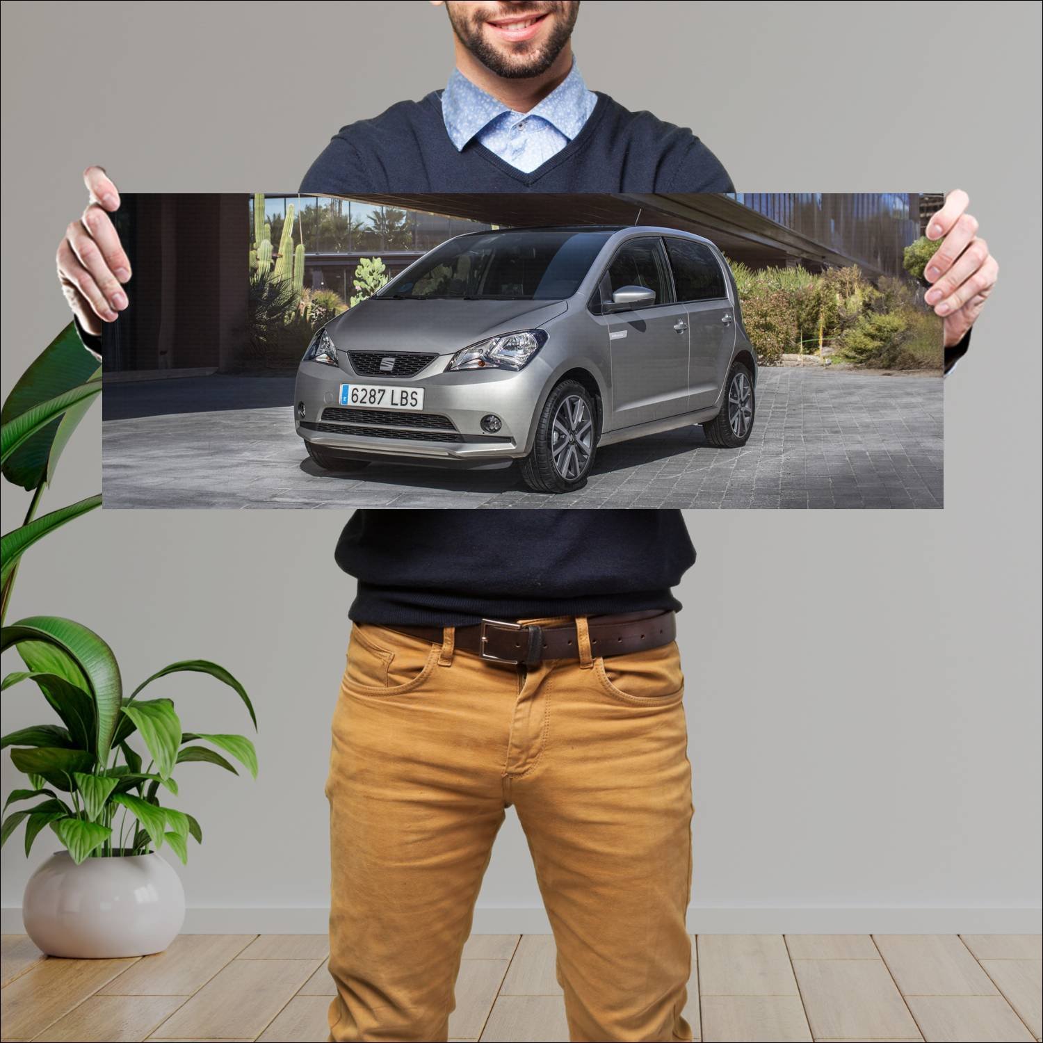 Cuadro grande 30x80cm 2019 seat mii electric 5 doo 370 Seat