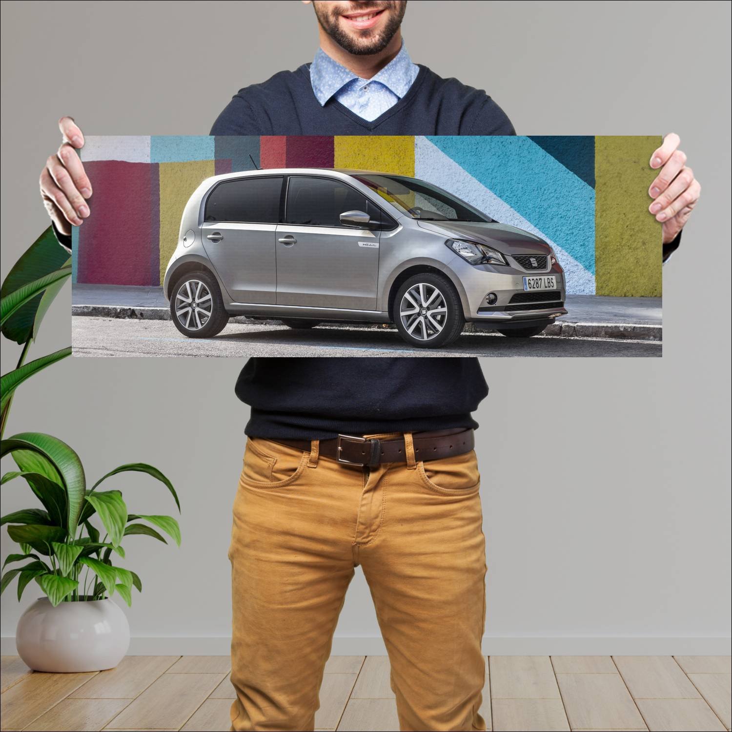Cuadro grande 30x80cm 2019 seat mii electric 5 doo 371 Seat