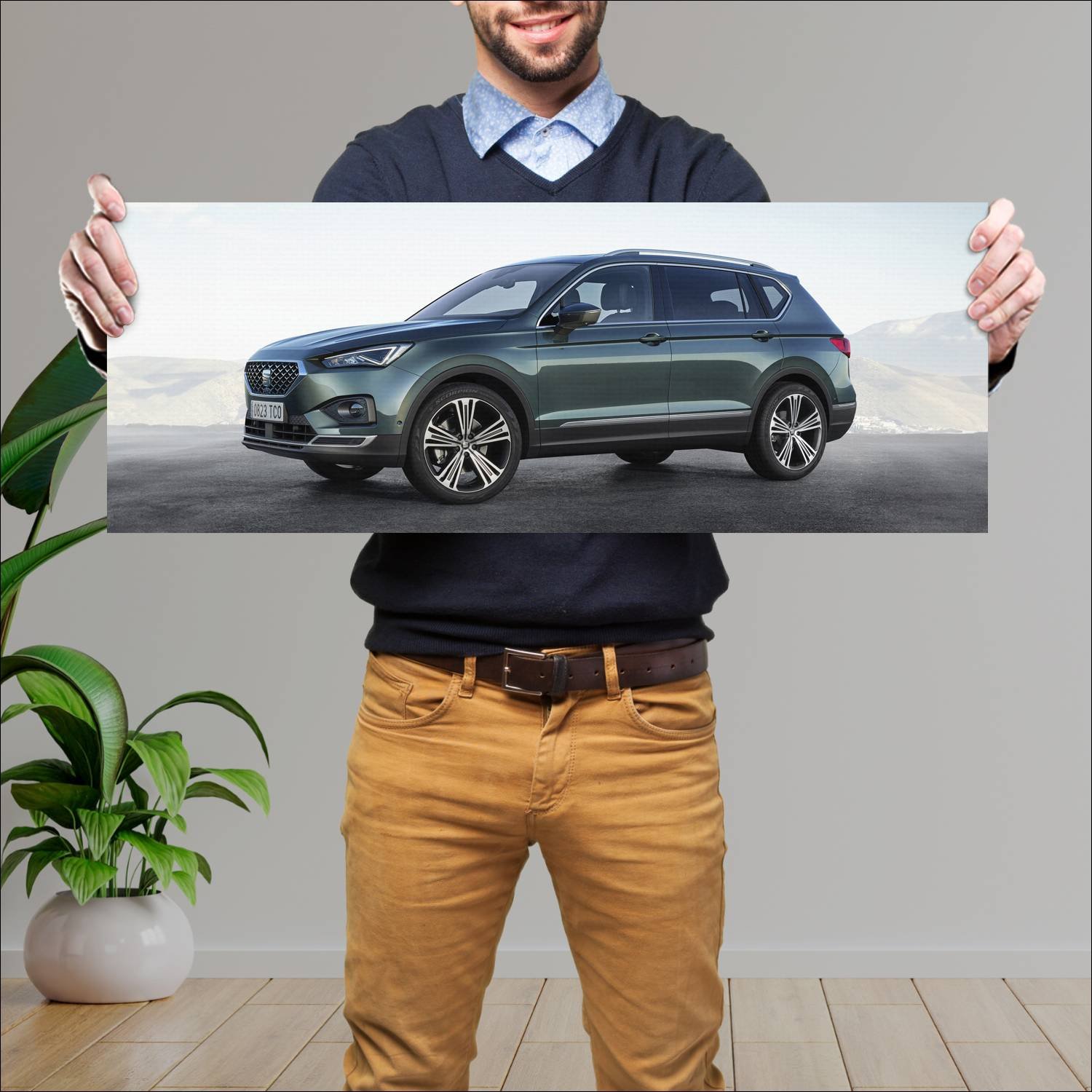 Cuadro grande 30x80cm 2019 seat tarraco auto 373 Seat