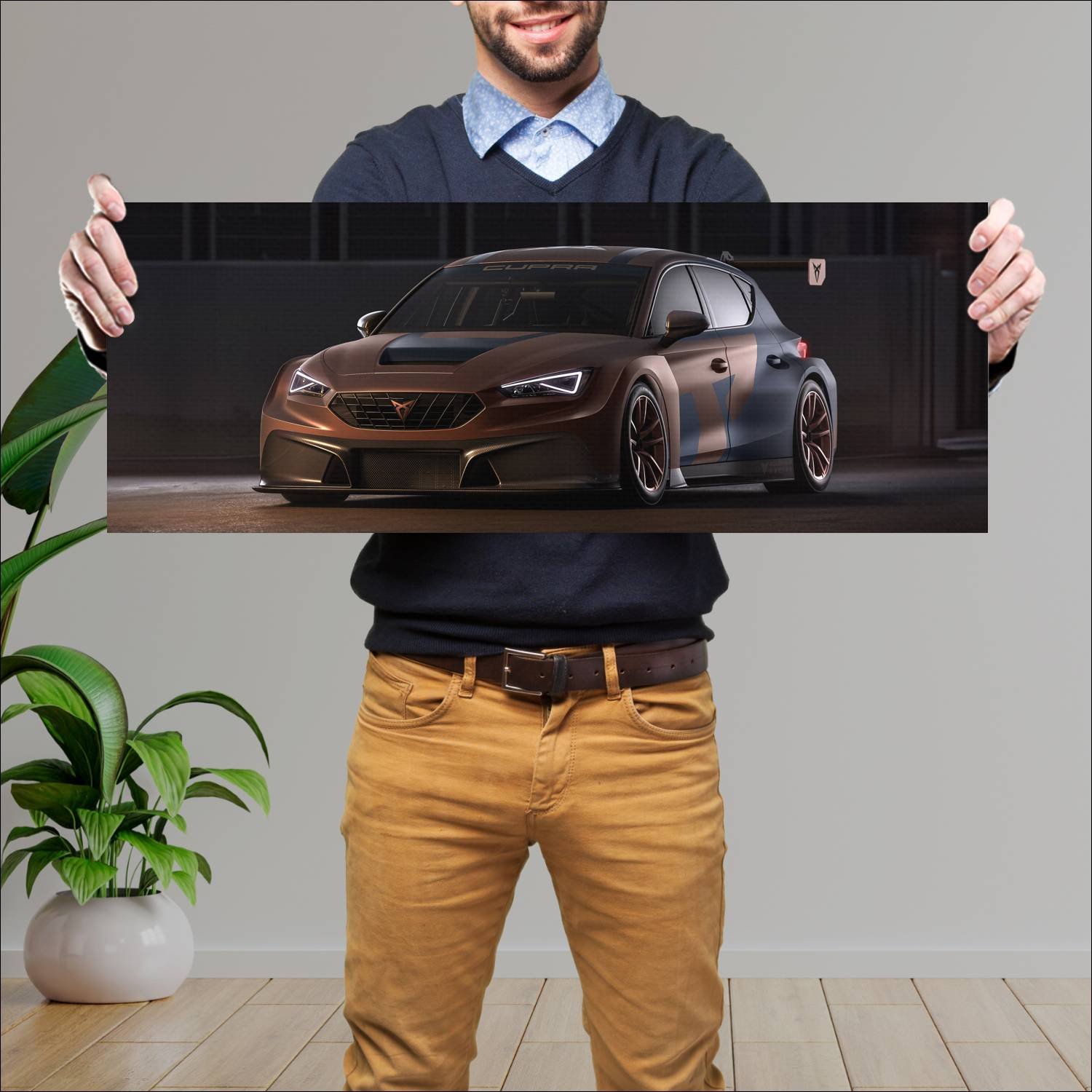 Cuadro grande 30x80cm 2020 cupra leon competition 379 Seat