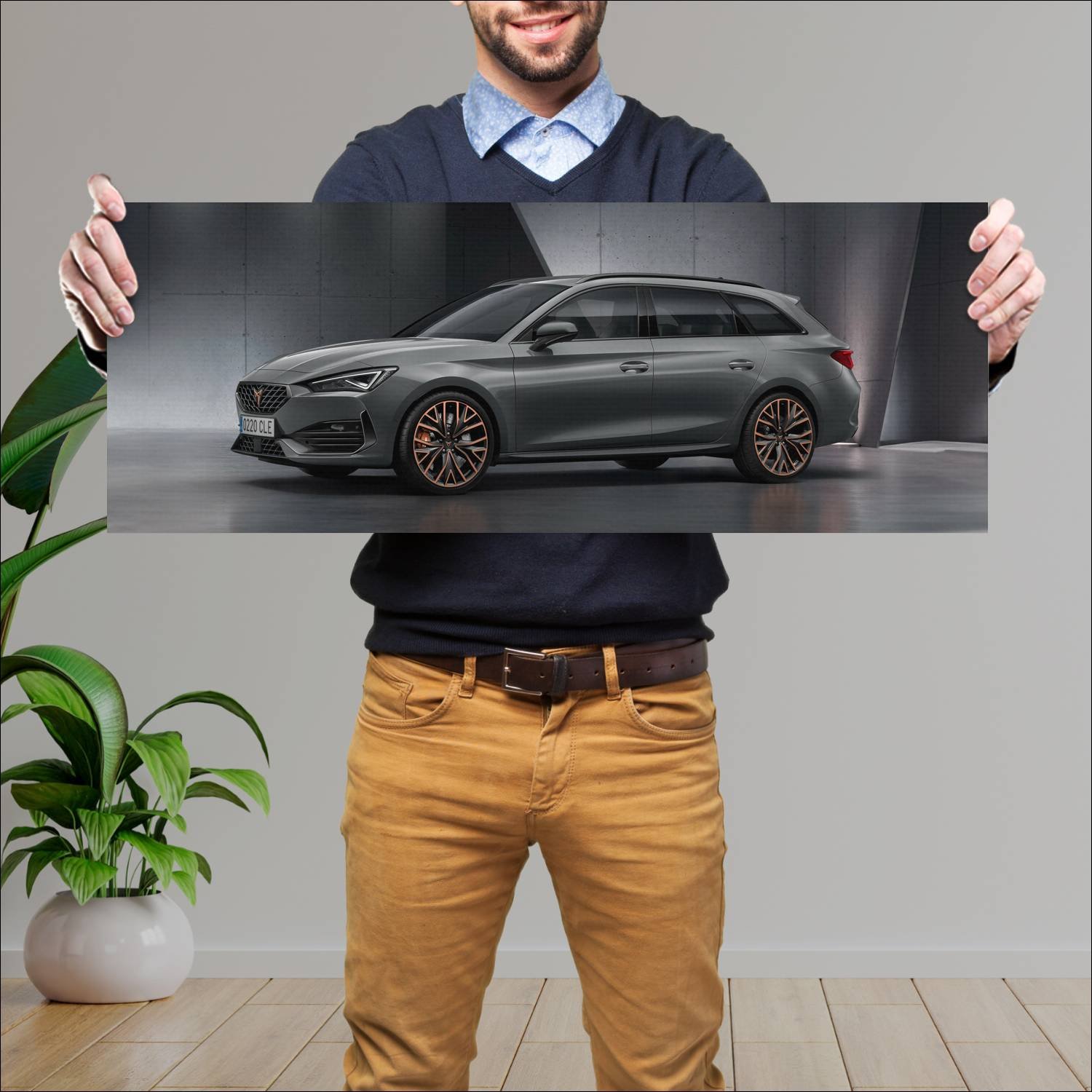 Cuadro grande 30x80cm 2020 cupra leon sportstourer 381 Seat