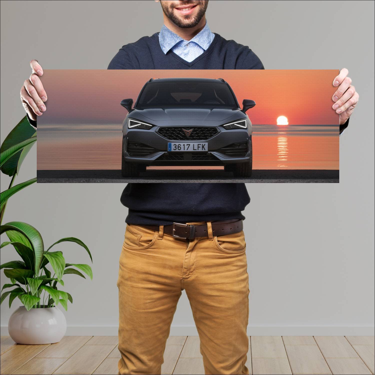 Cuadro grande 30x80cm 2020 cupra leon sportstourer 382 Seat