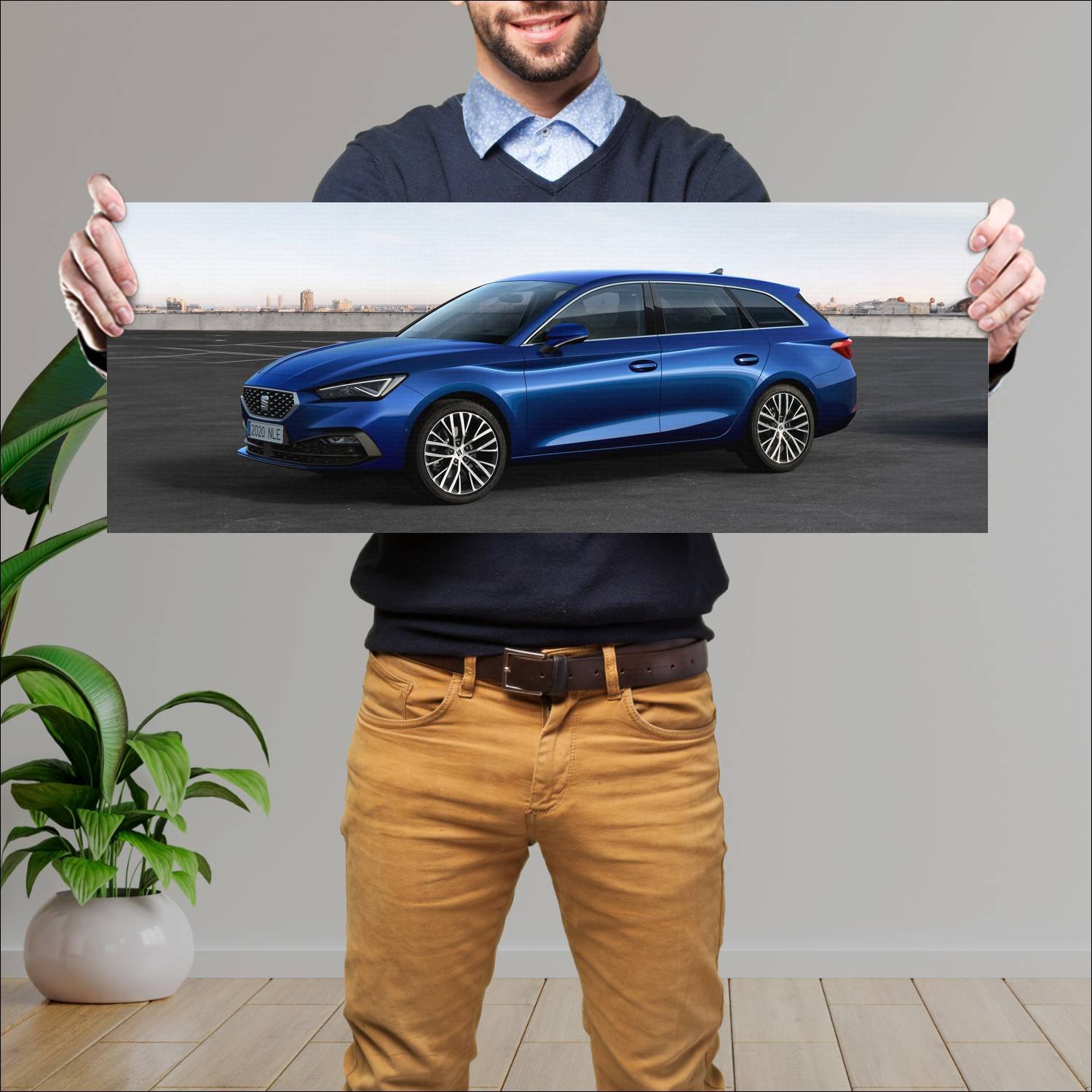 Cuadro grande 30x80cm 2020 seat leon sportstourer 393 Seat