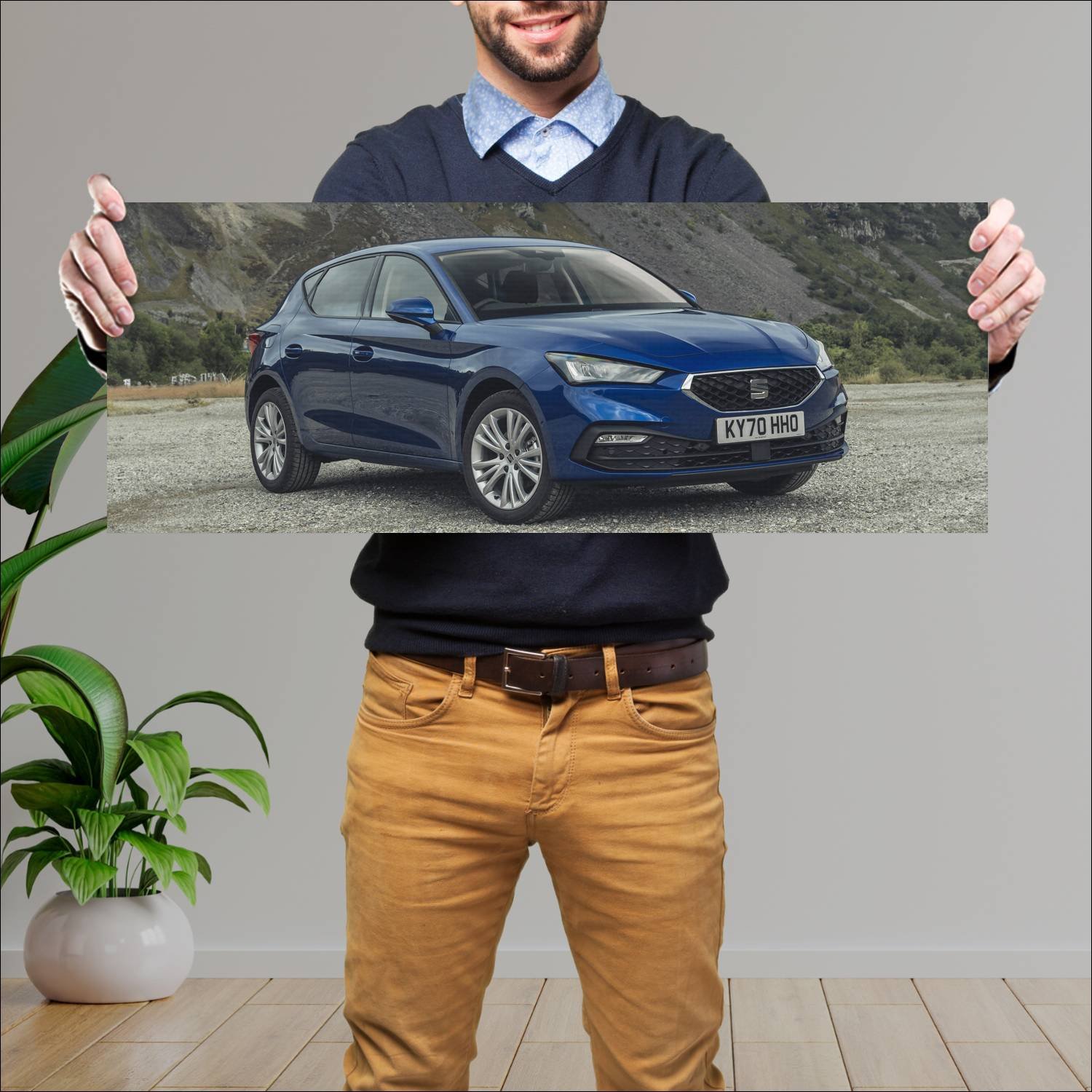 Cuadro grande 30x80cm 2020 seat leon uk auto 397 Seat