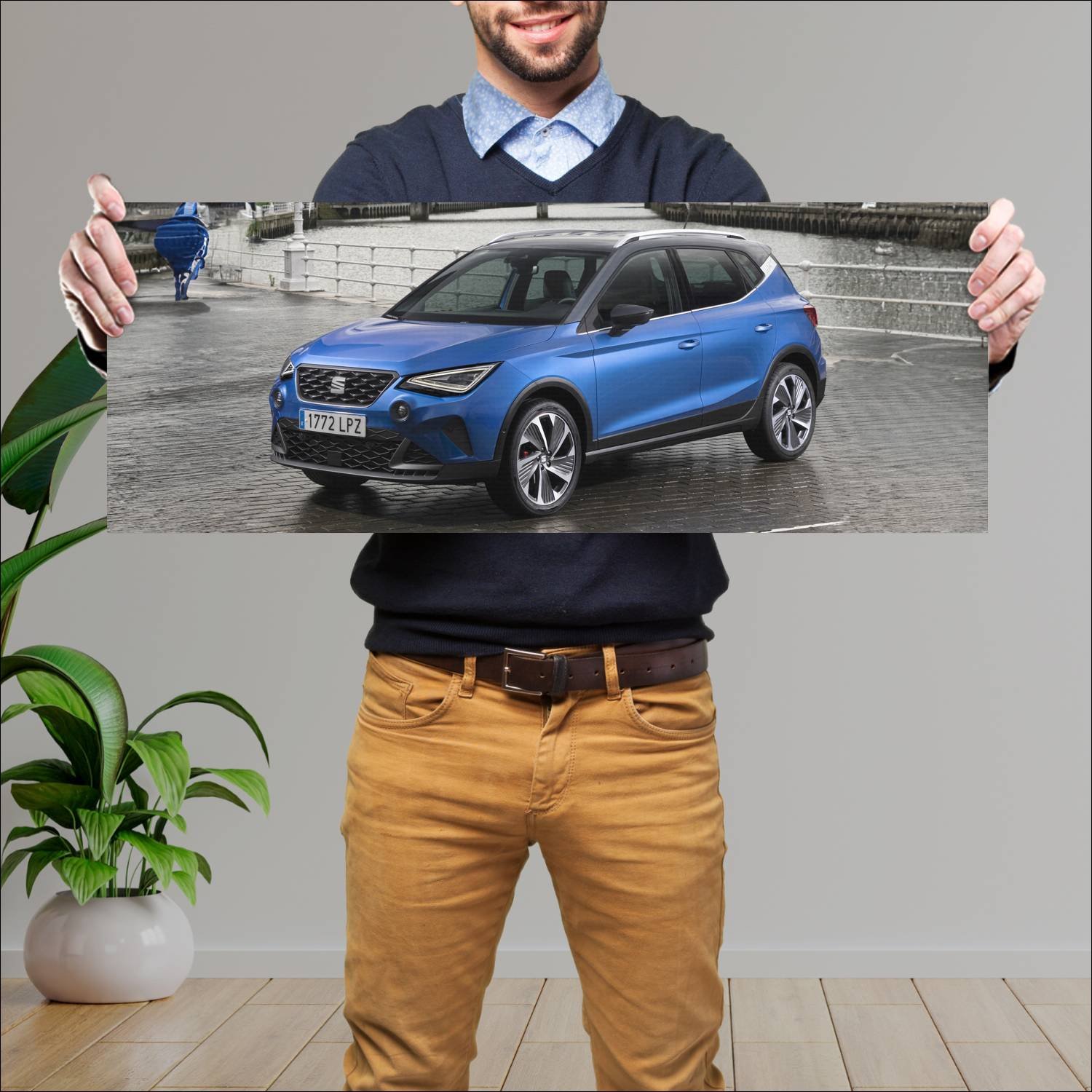 Cuadro grande 30x80cm 2021 seat arona fr auto 406 Seat