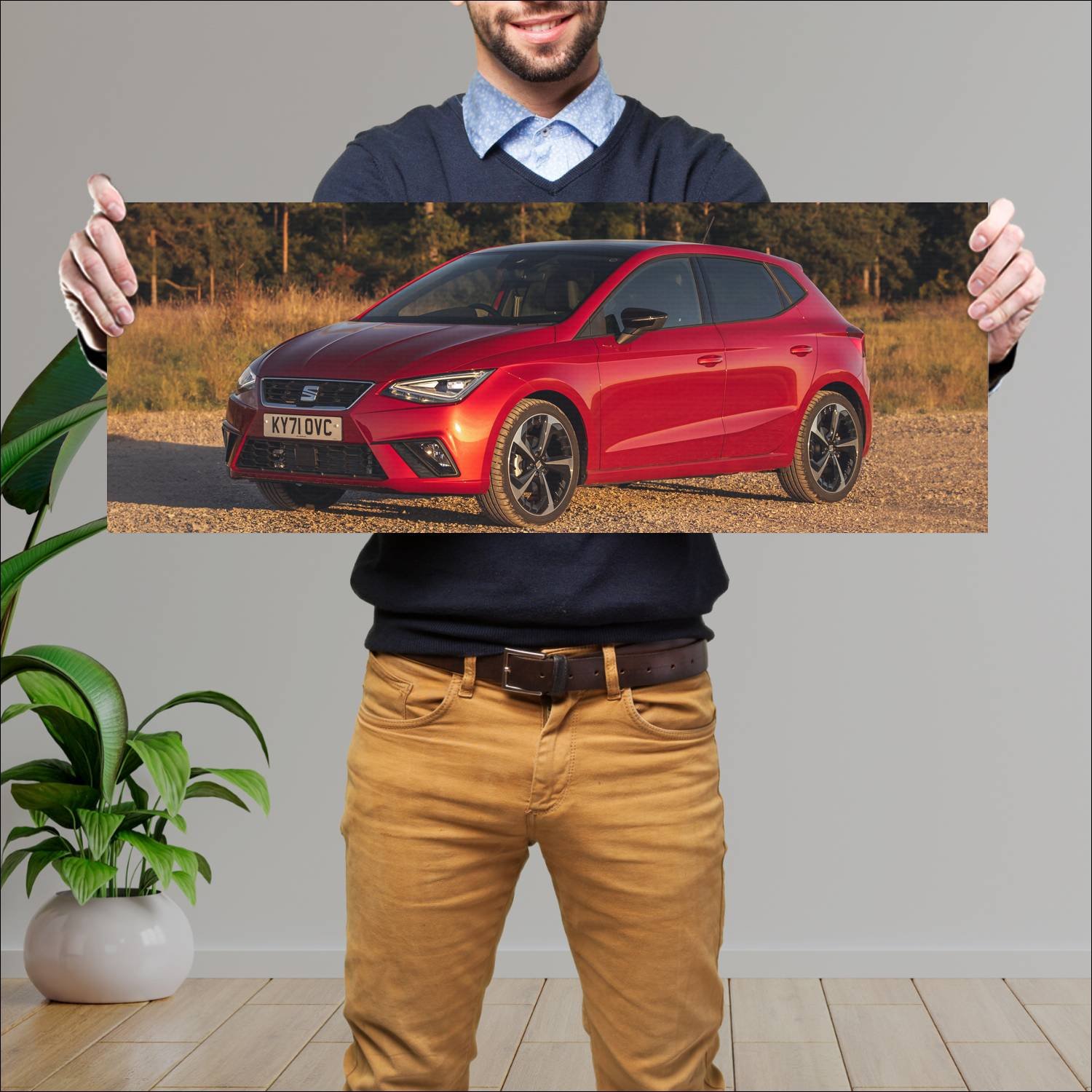 Cuadro grande 30x80cm 2021 seat ibiza fr uk auto 409 Seat