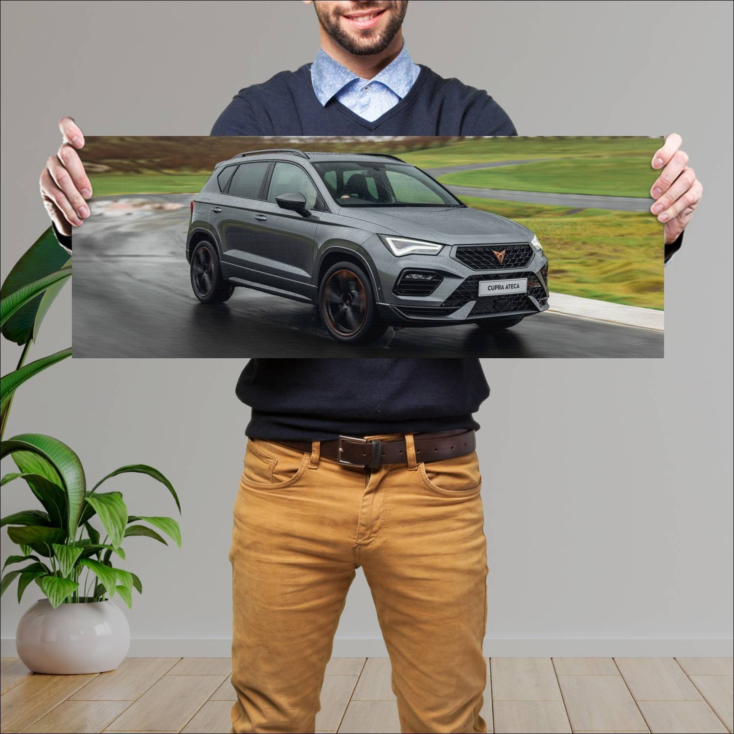 Cuadro grande 30x80cm 2022 cupra ateca au auto 411 Seat