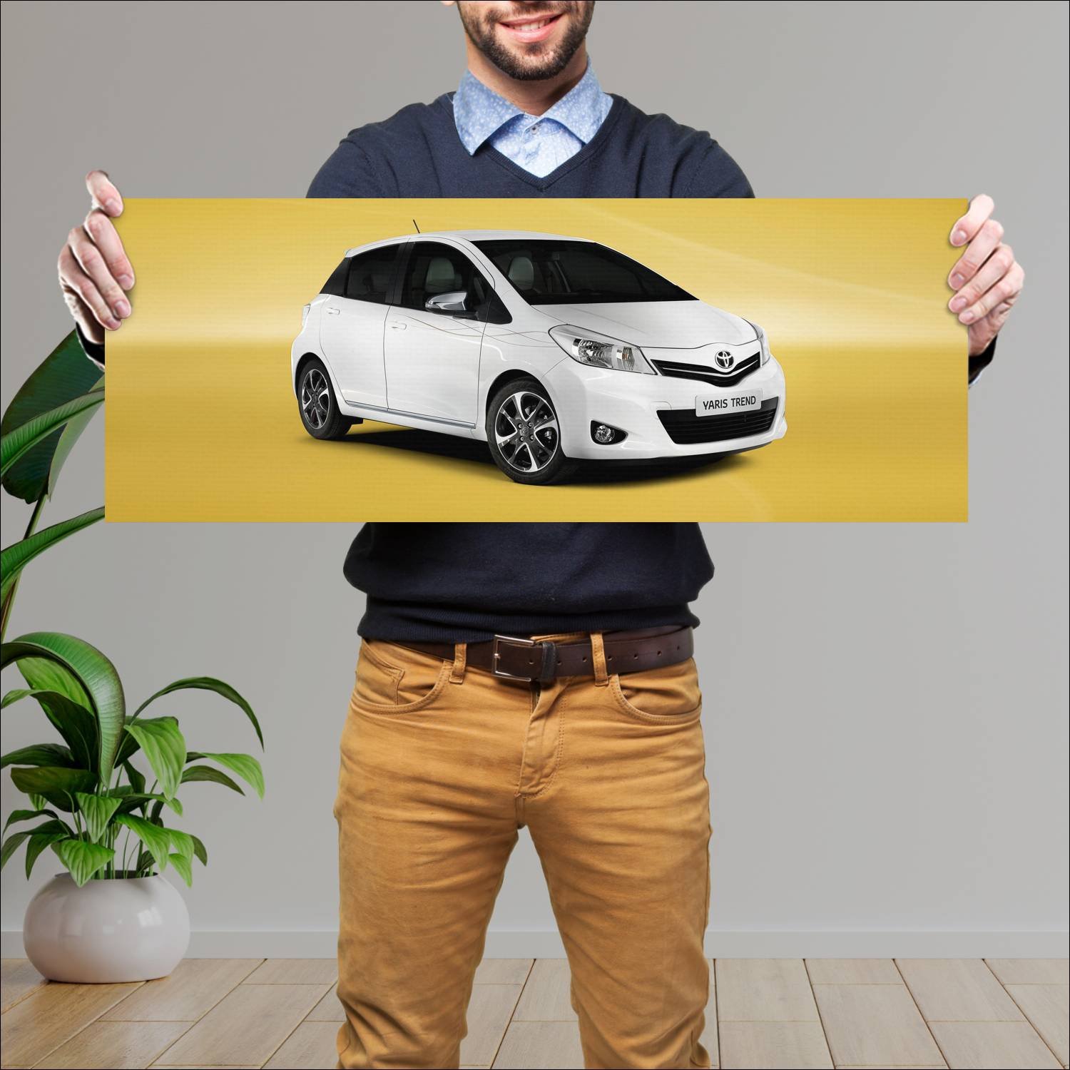 Cuadro grande 30x80cm 2012 toyota yaris trend 5 do 45 Toyota