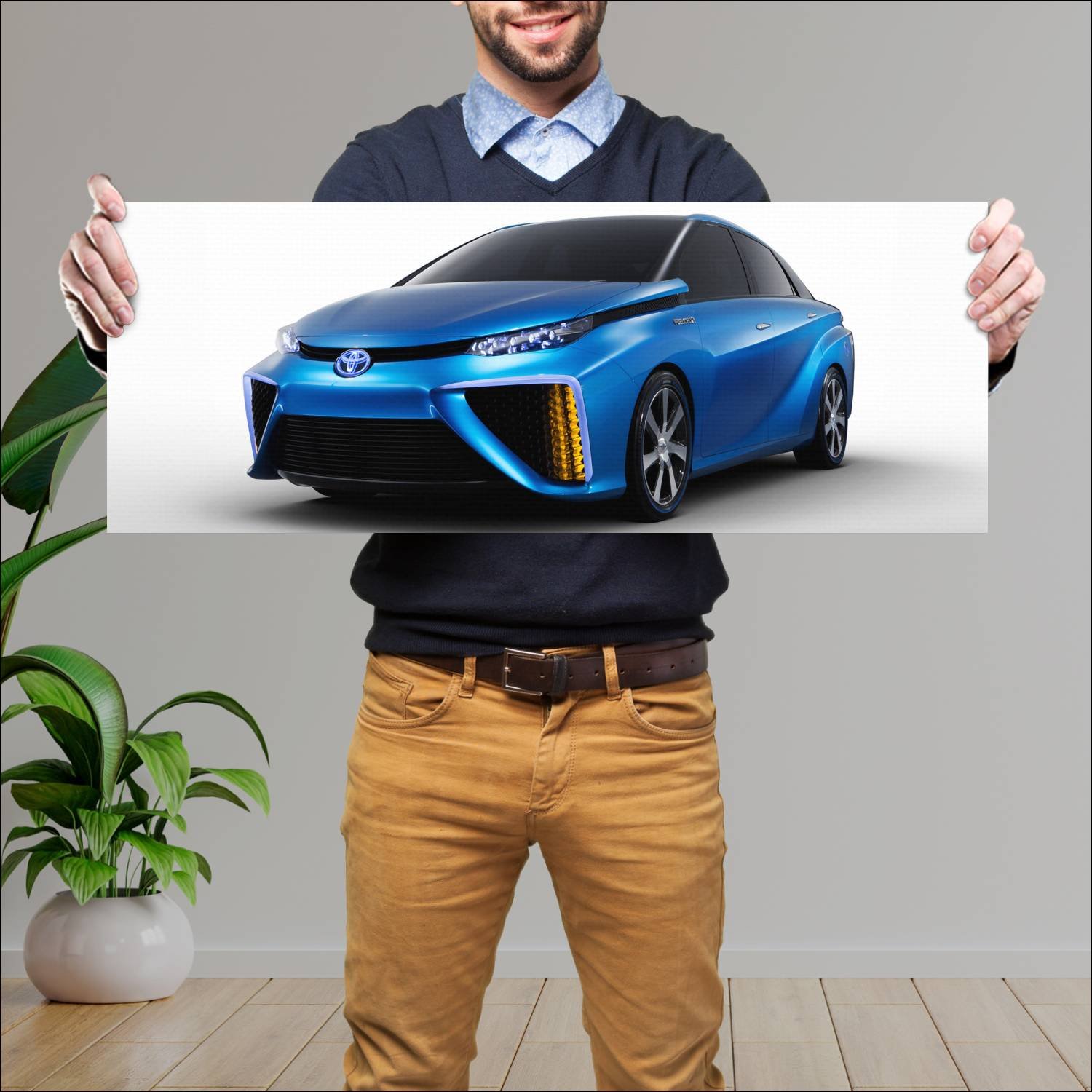 Cuadro grande 30x80cm 2013 toyota fcv concept 9665 51 Toyota
